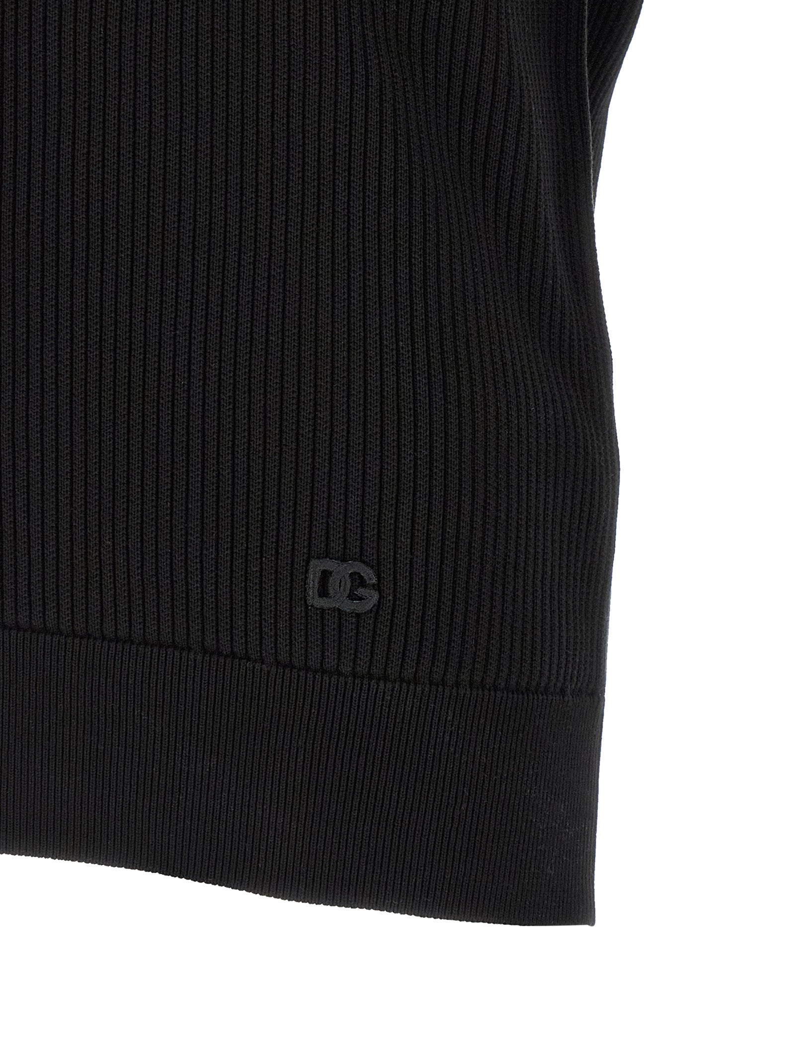 Dolce & Gabbana Black Cotton Polo Shirt