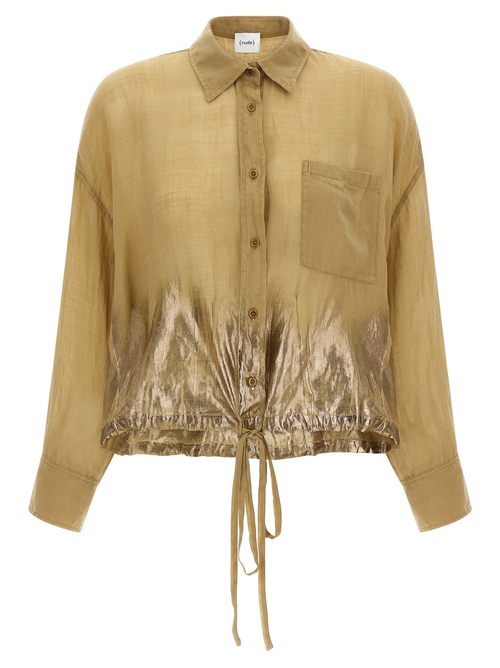 NUDE Brown Tencel Blouse