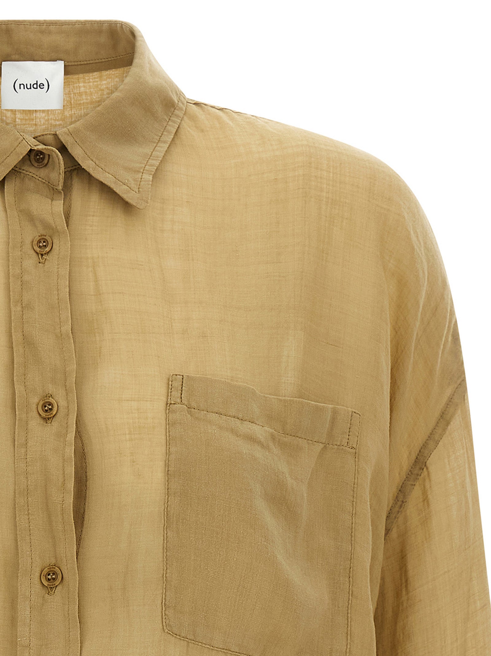 NUDE Brown Tencel Blouse