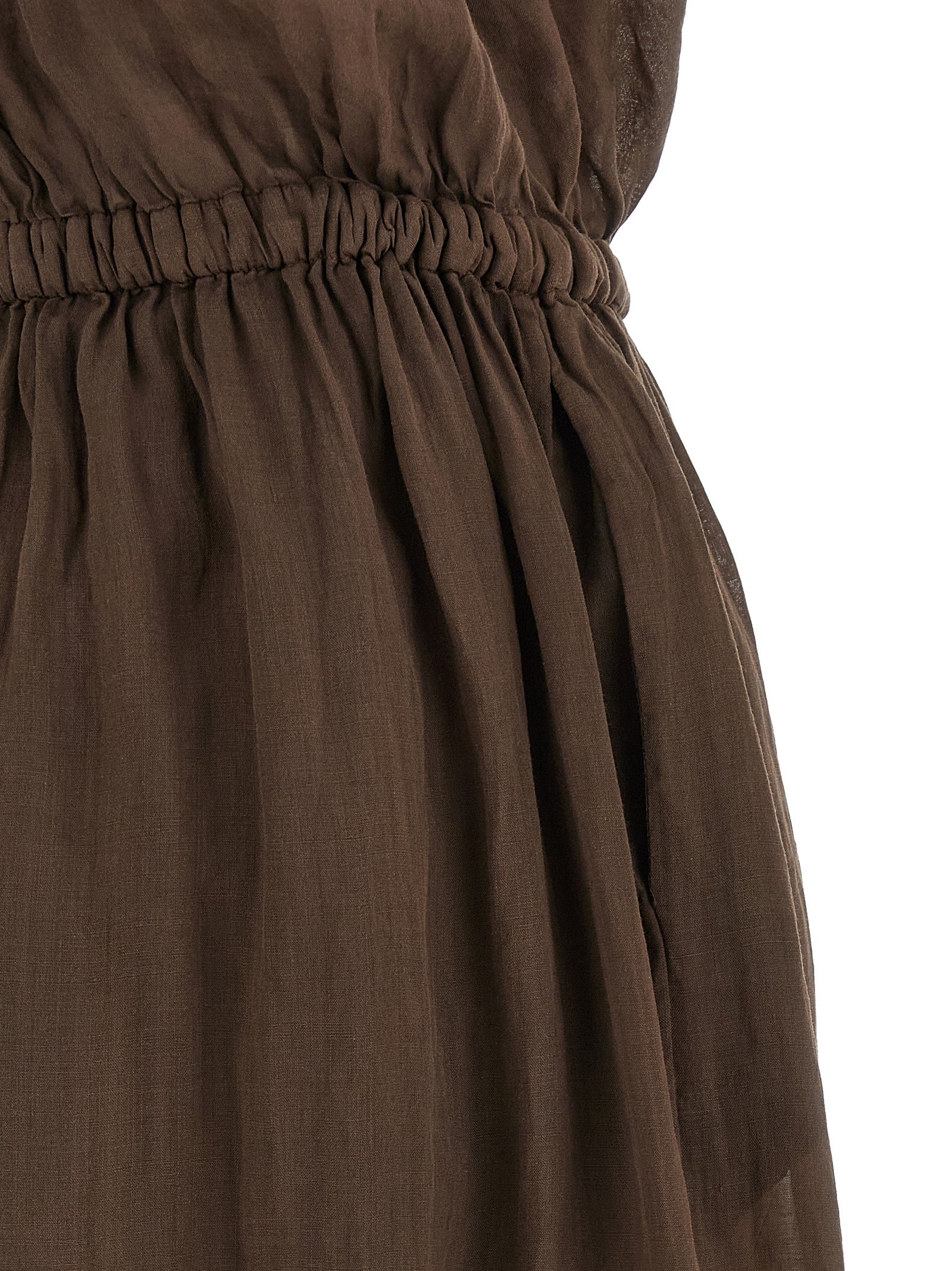 NUDE Brown Tencel Long Dress