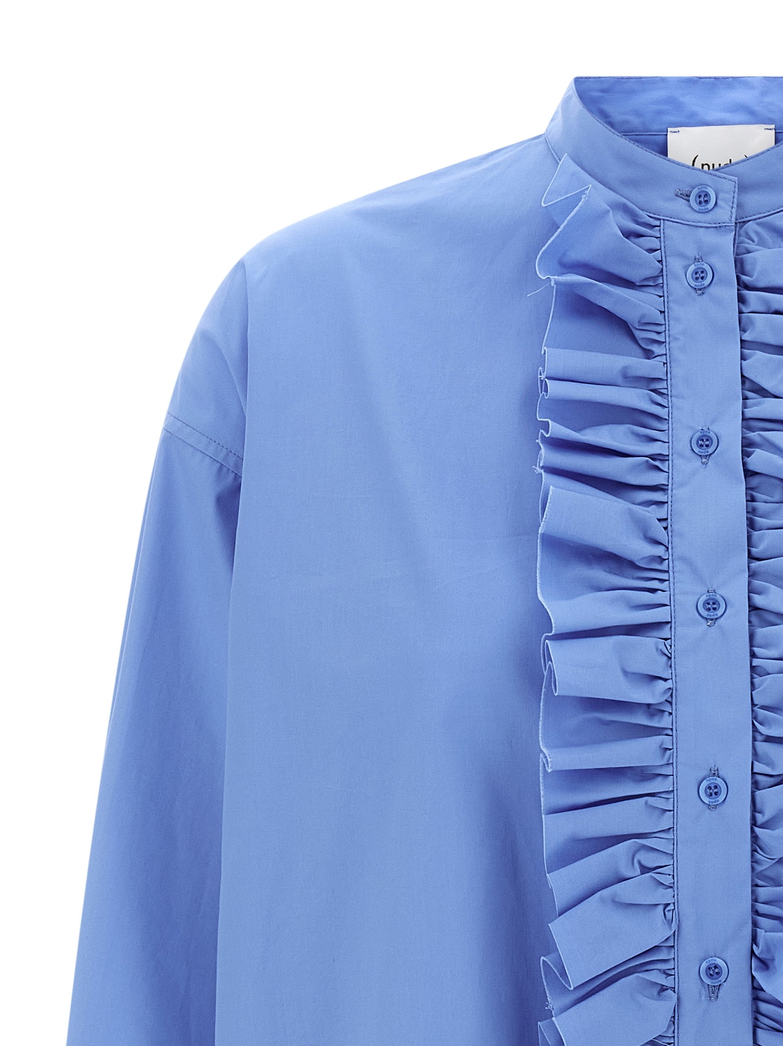 NUDE Blue Cotton Blouse