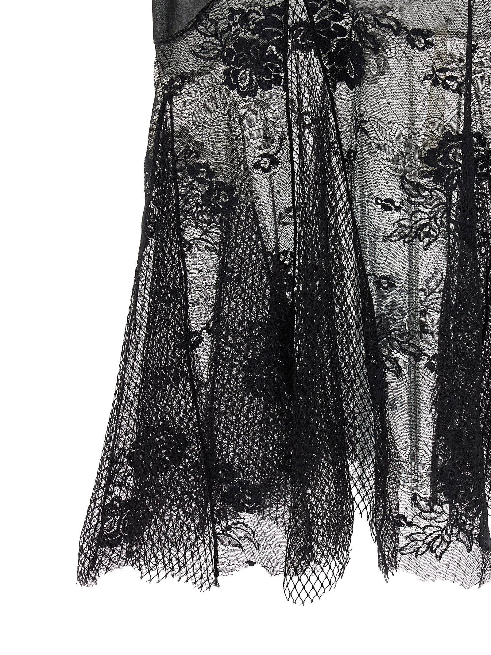 The Attico Black Cotton Midi Dress
