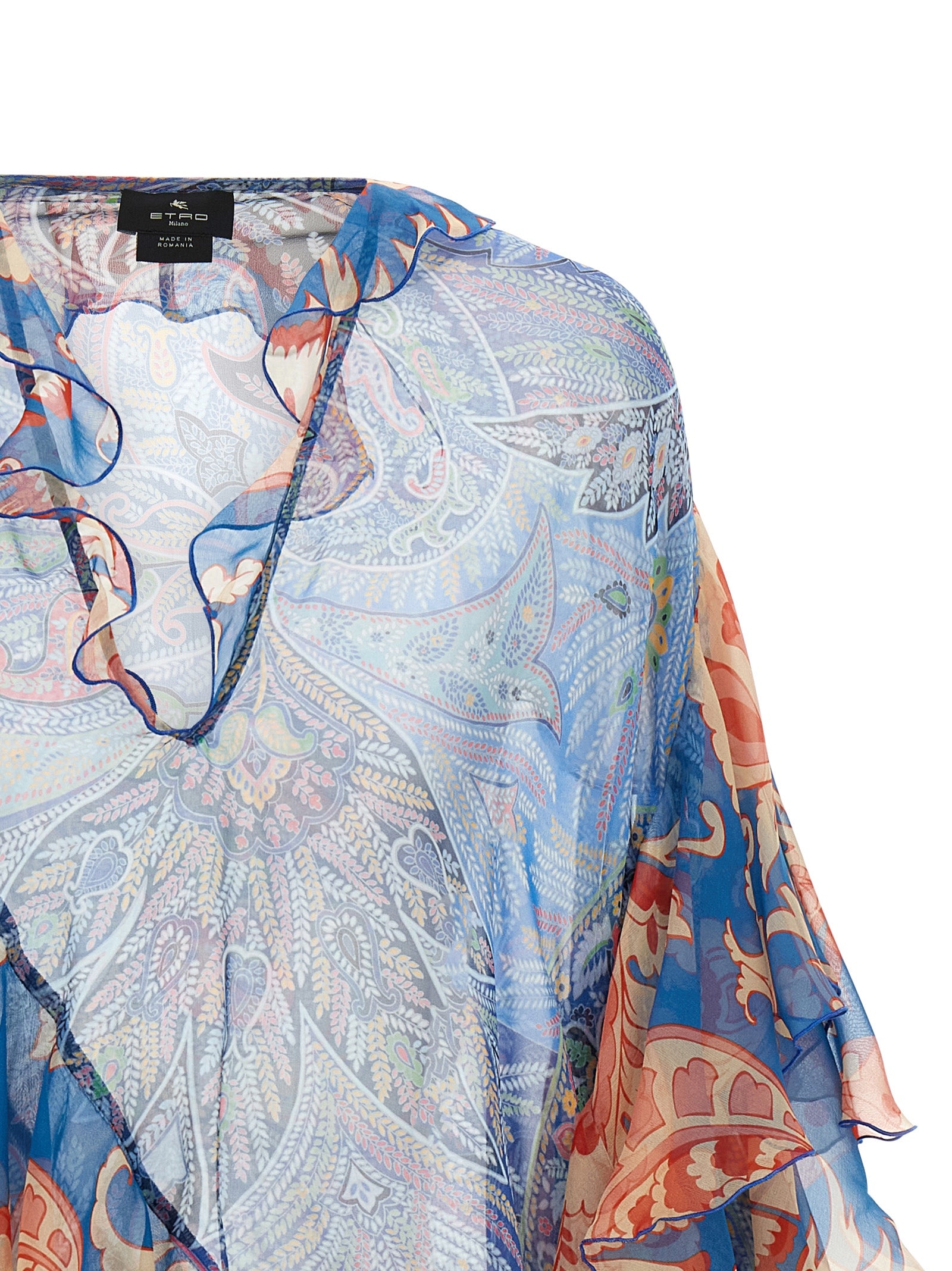 Etro Blue Silk Blouse