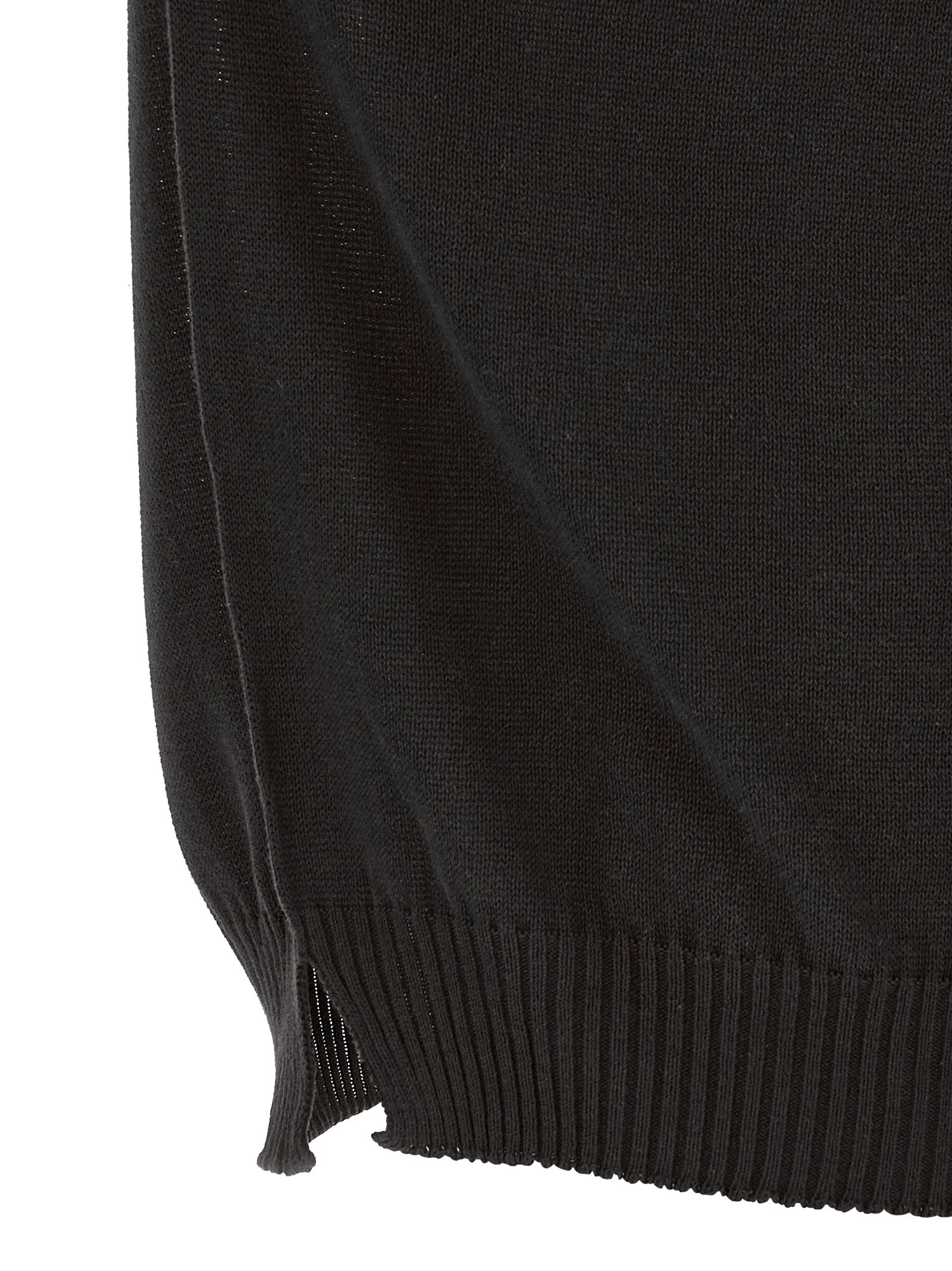 MA'RY'YA Black Cotton Cardigan