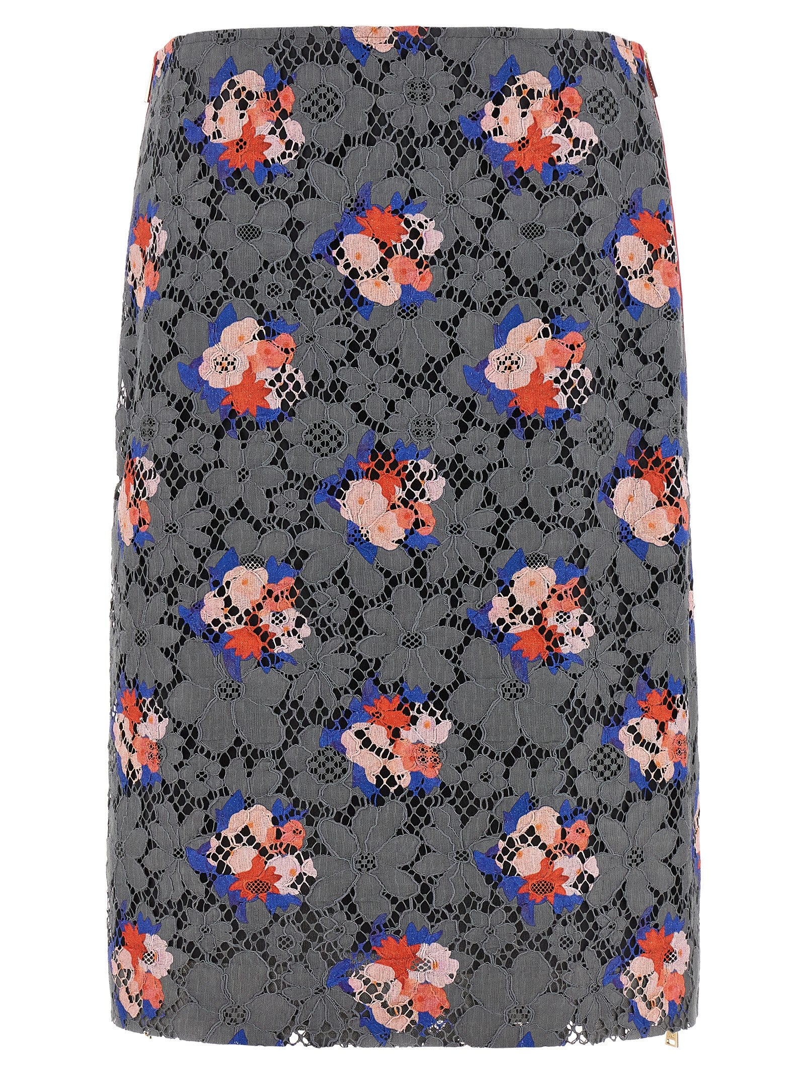 Fendi Gray Cotton Midi Skirt