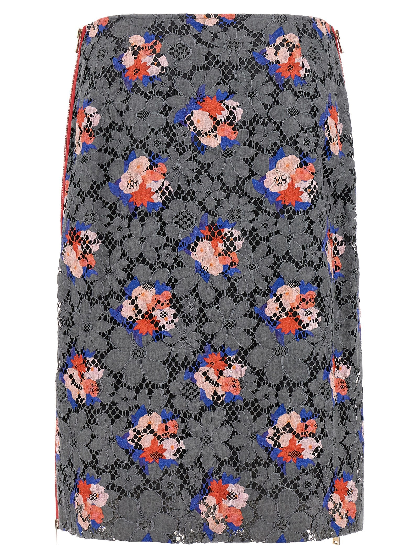 Fendi Gray Cotton Midi Skirt