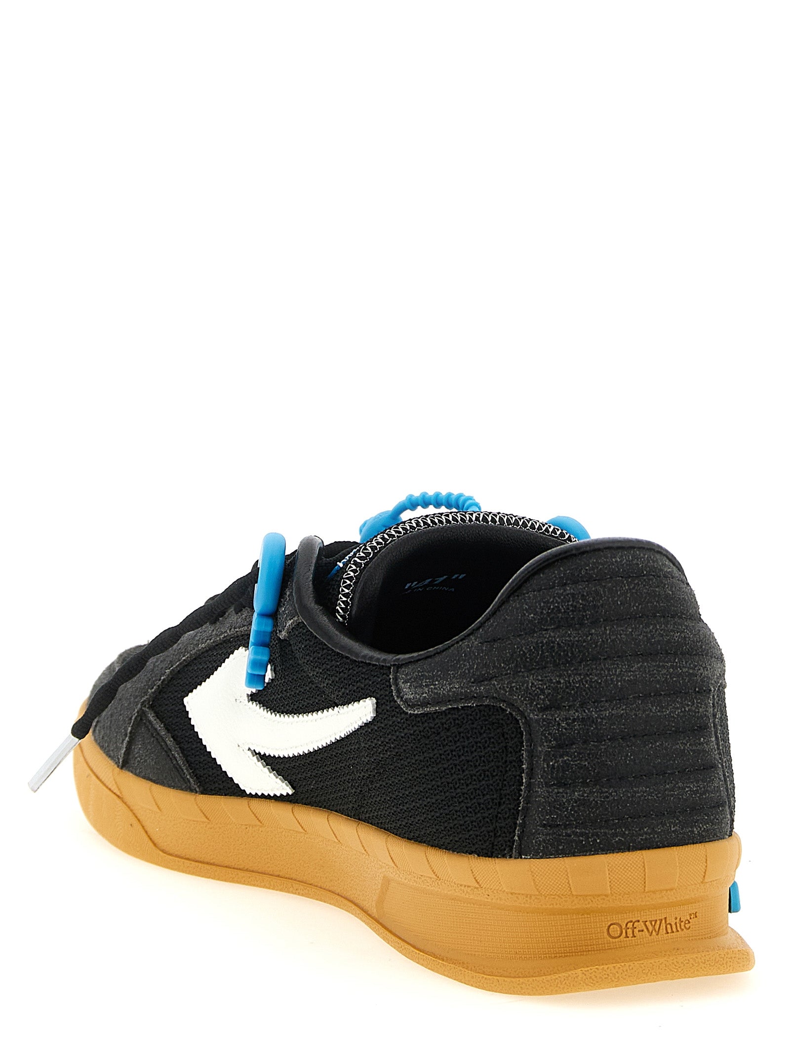 Off-White Black Polyester Athletic Sneakers
