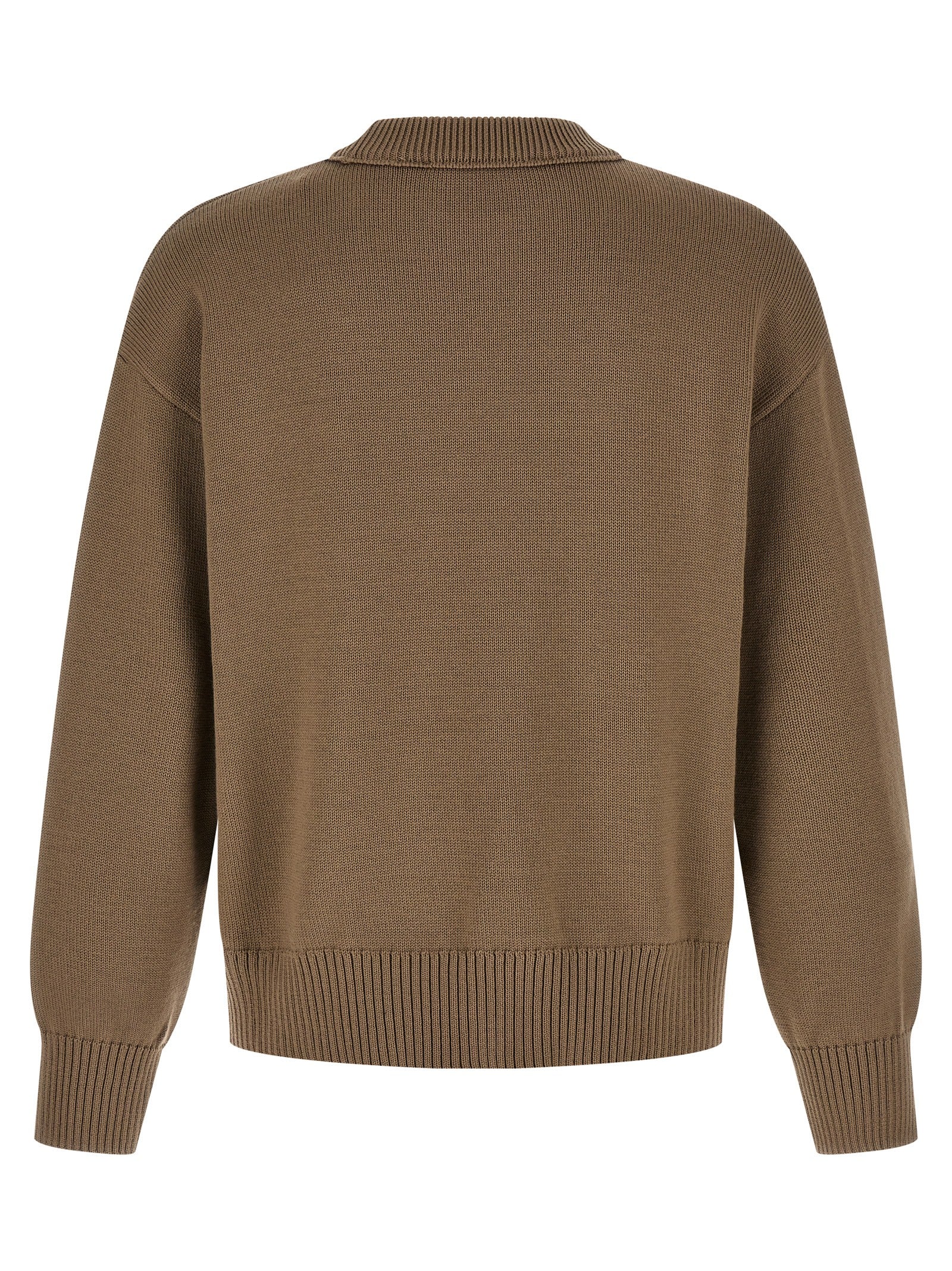 Ami Paris Beige Wool Cardigan