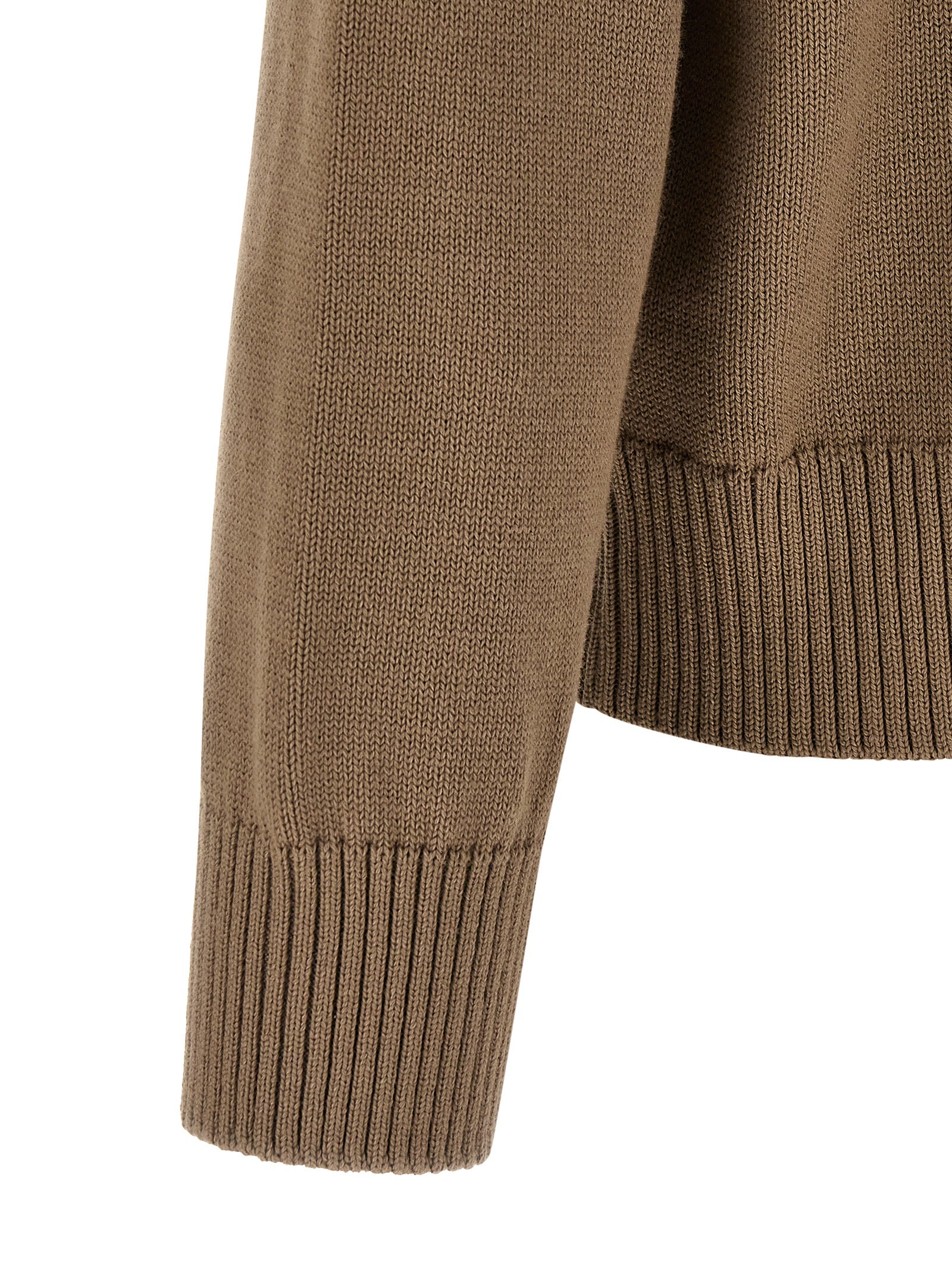Ami Paris Beige Wool Cardigan