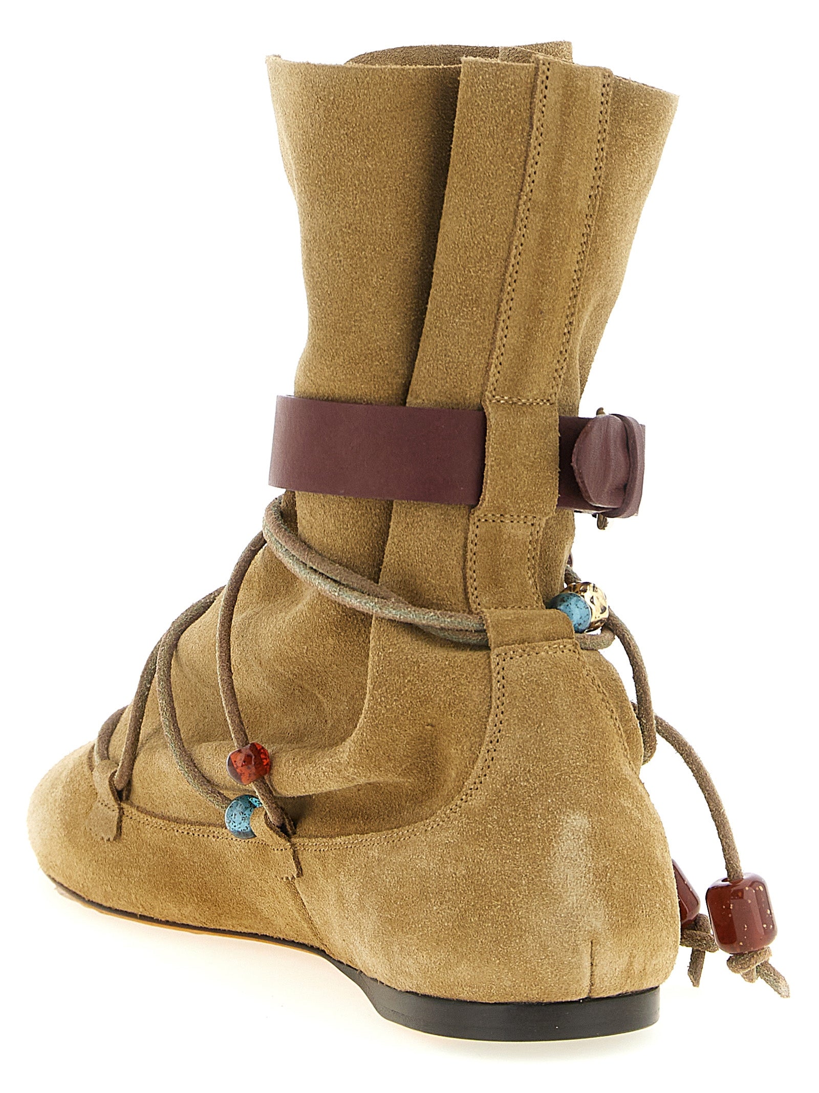 Isabel Marant Beige Calfskin Ankle Boots