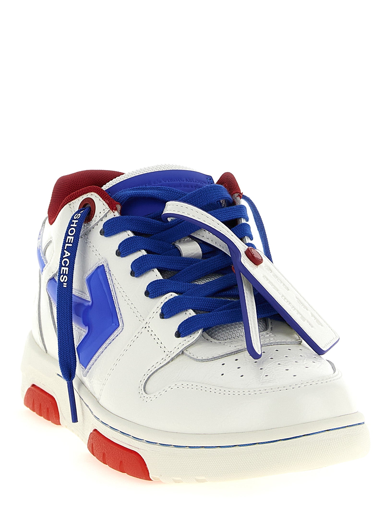 Off-White Blue Leather Athletic Sneakers
