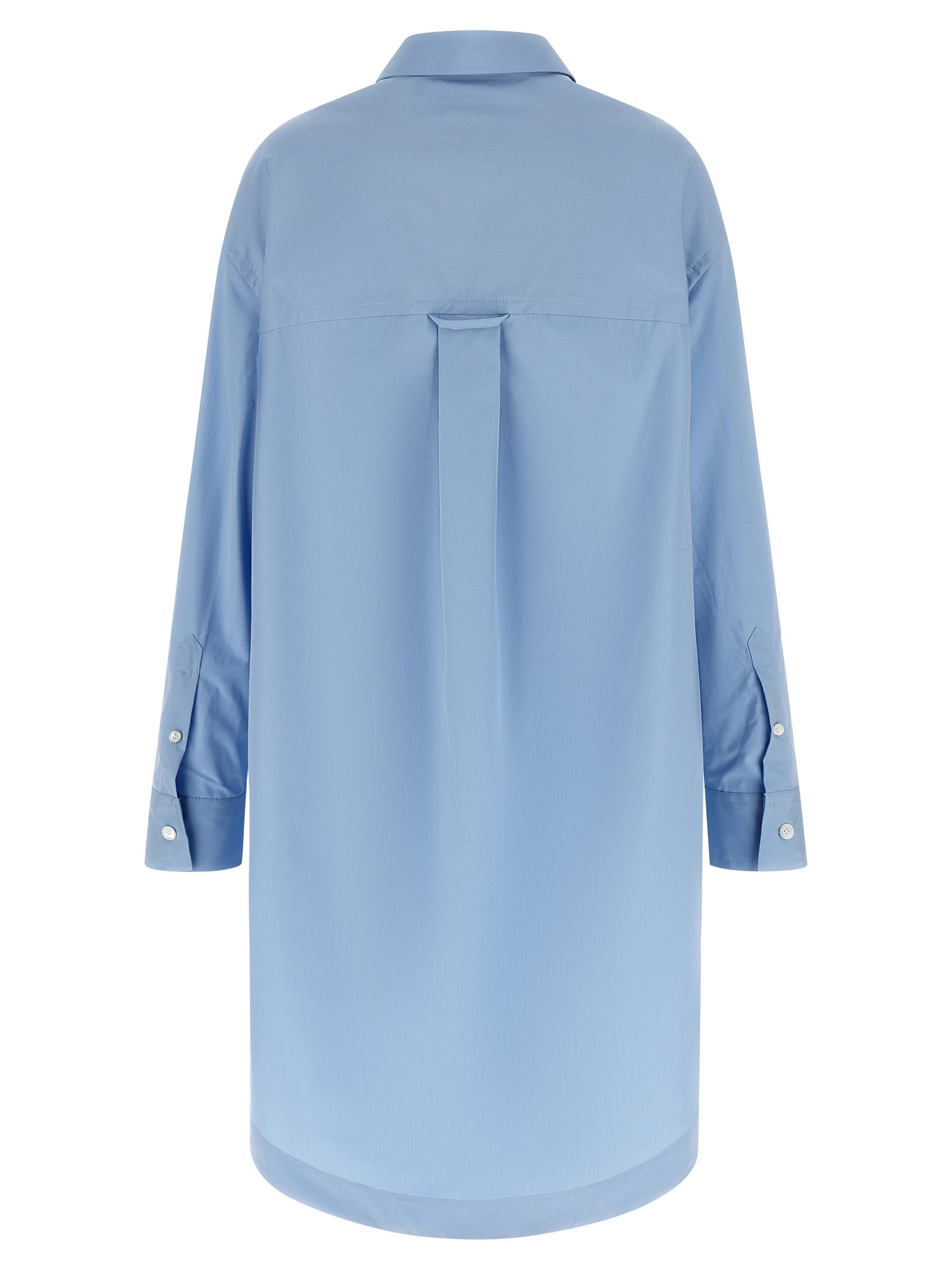 Ami Paris Blue Cotton Midi Dress