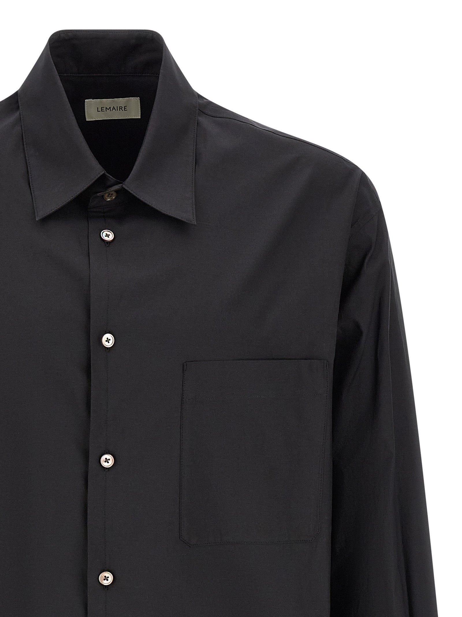 Lemaire Black Cotton Blouse