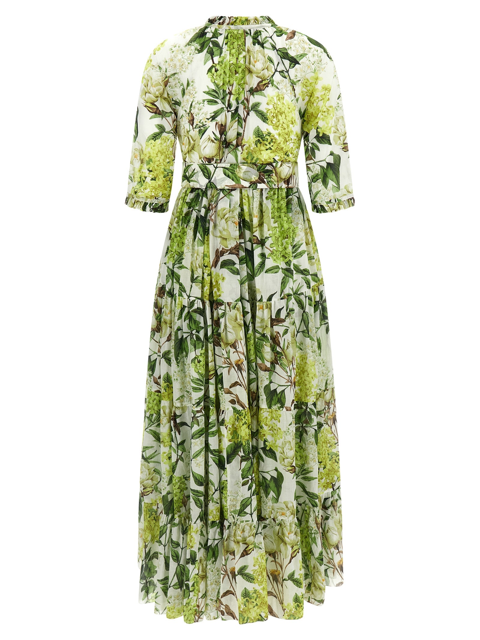 SAMANTHA SUNG Bicolor Cotton Long Dress