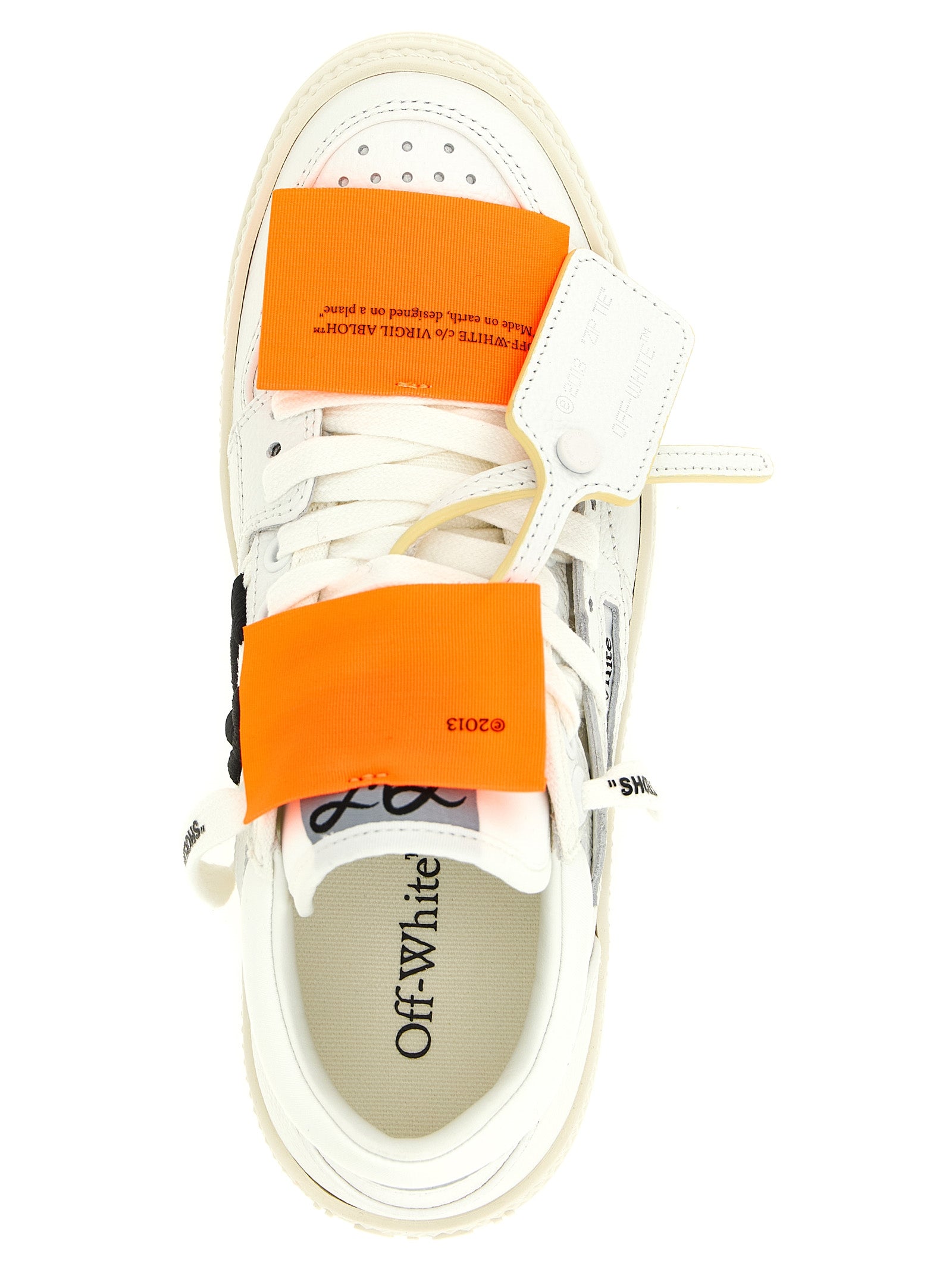 Off-White White Calfskin Athletic Sneakers