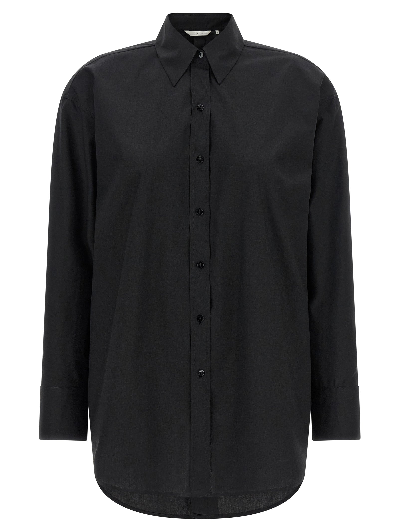 XACUS Black Cotton Blouse