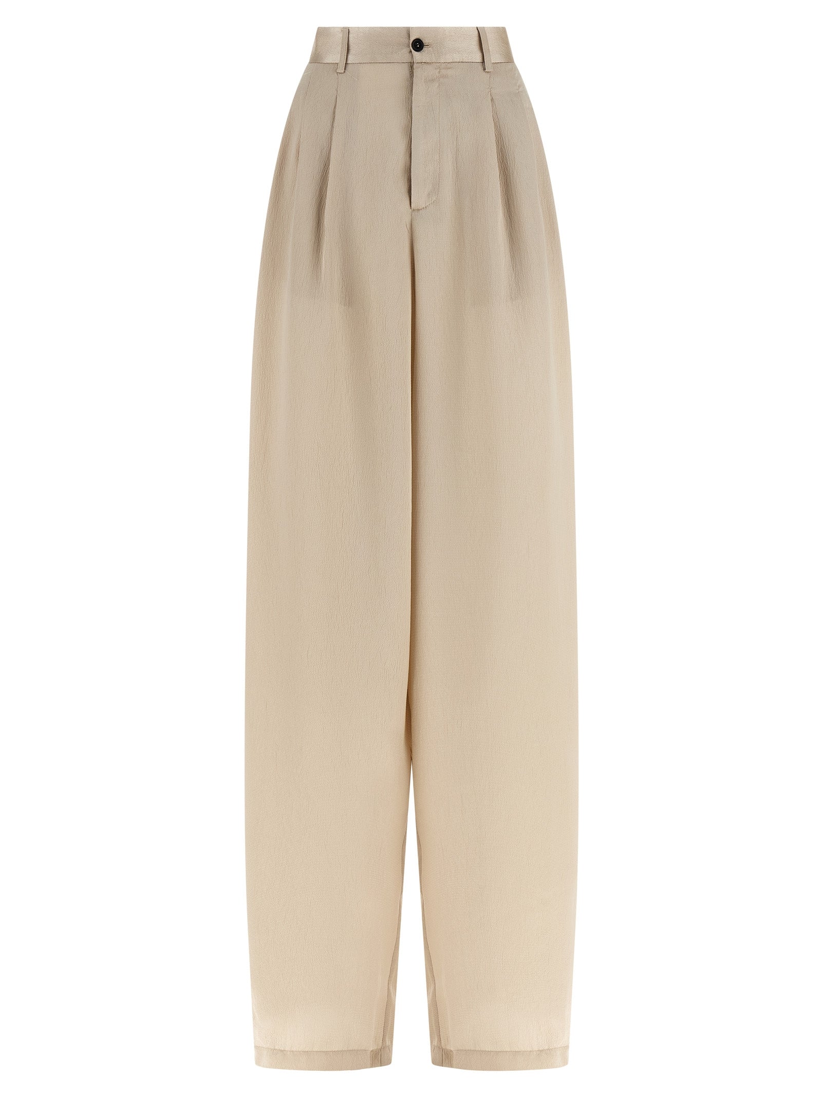 MAISON JEJIA Beige Polyester Casual Pants