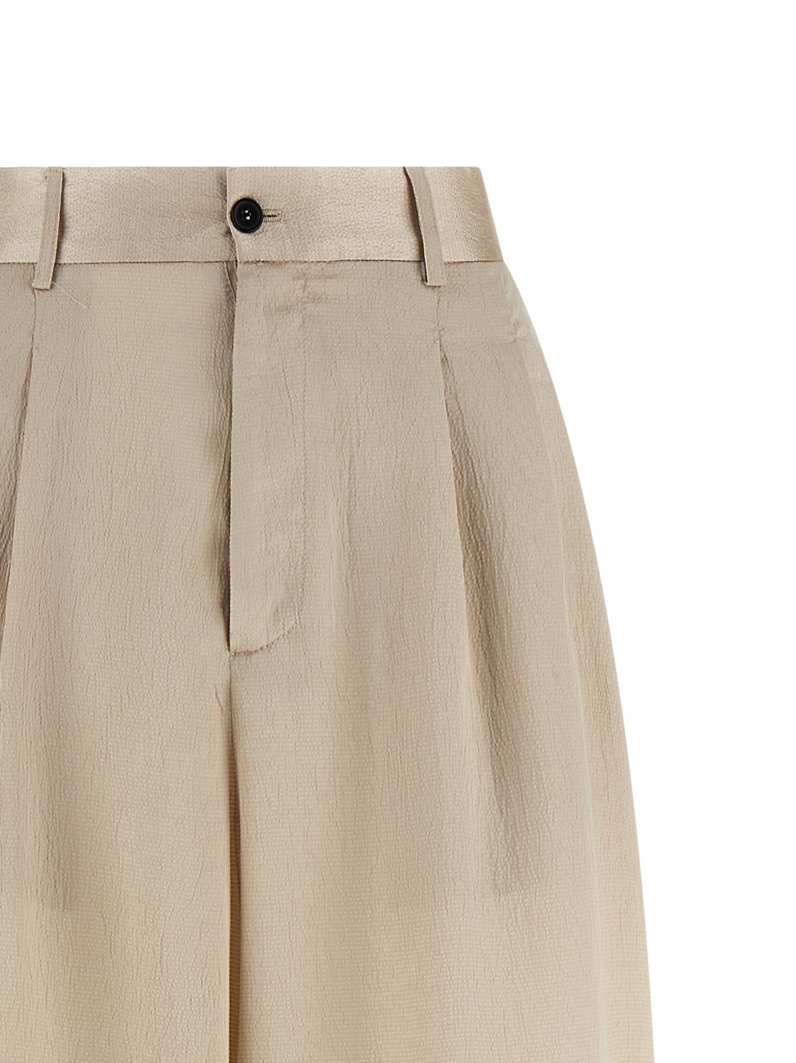 MAISON JEJIA Beige Polyester Casual Pants
