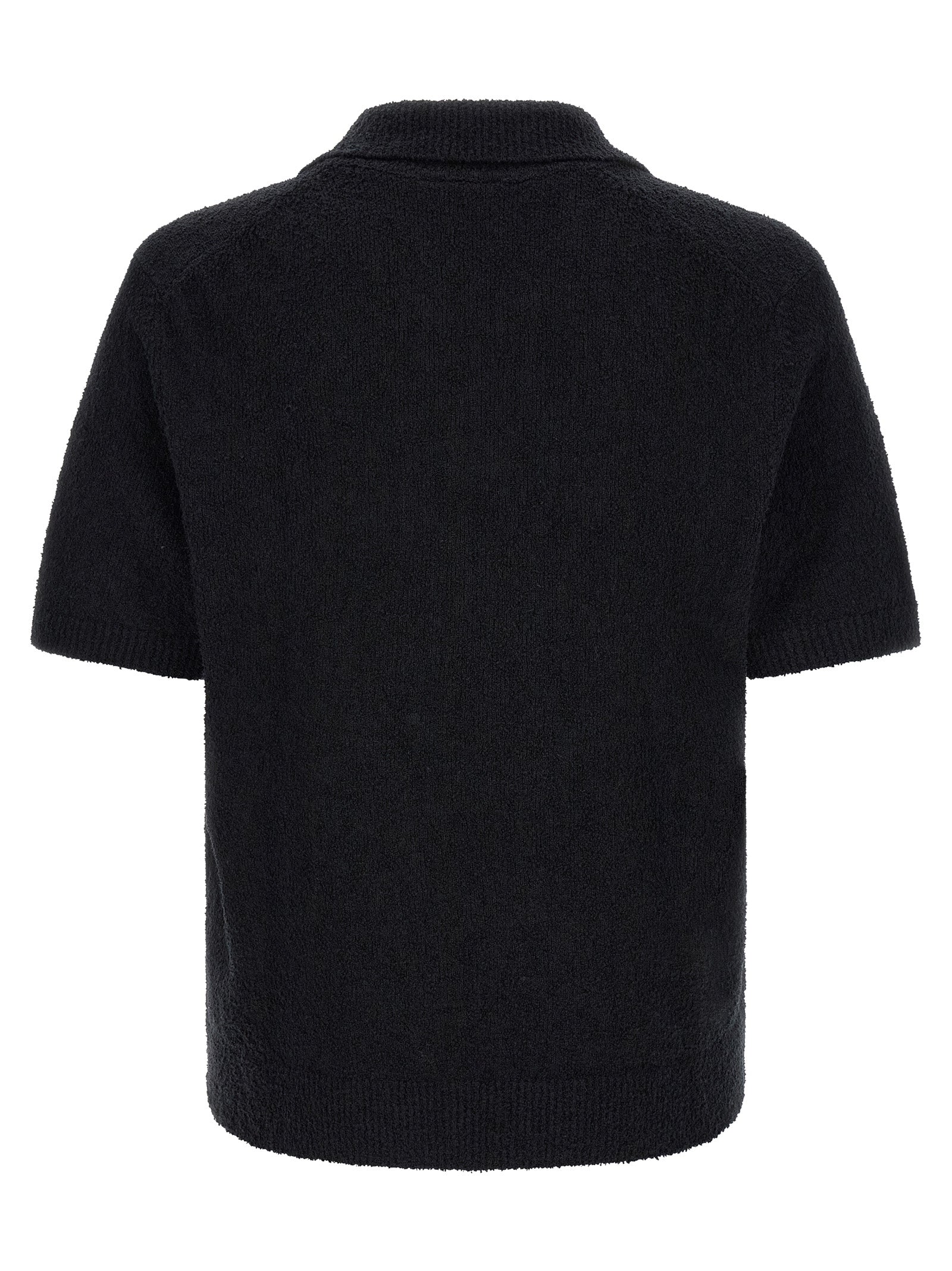 Lacoste Black Cotton Polo Shirt