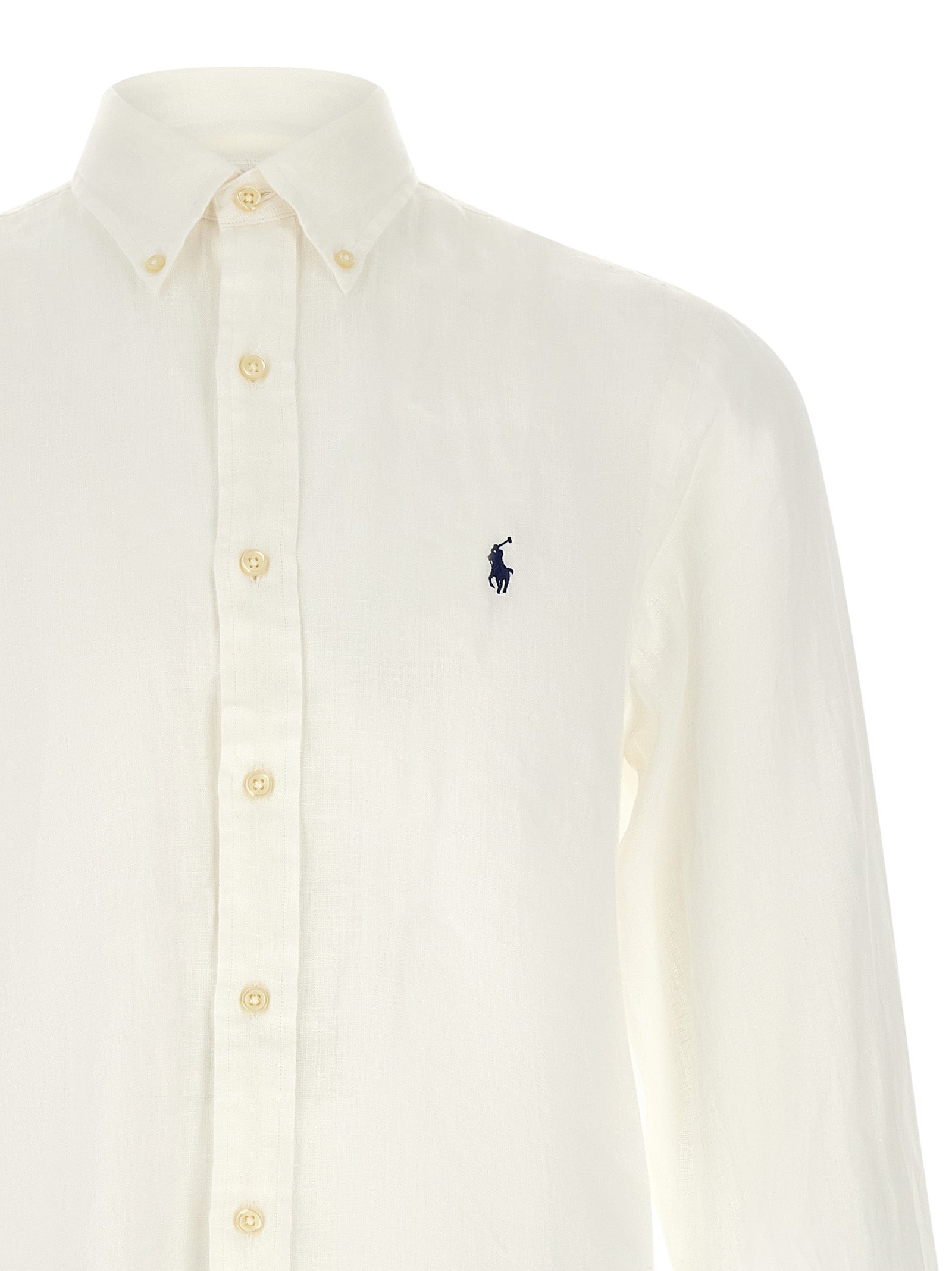 Polo Ralph Lauren White Linen Blouse