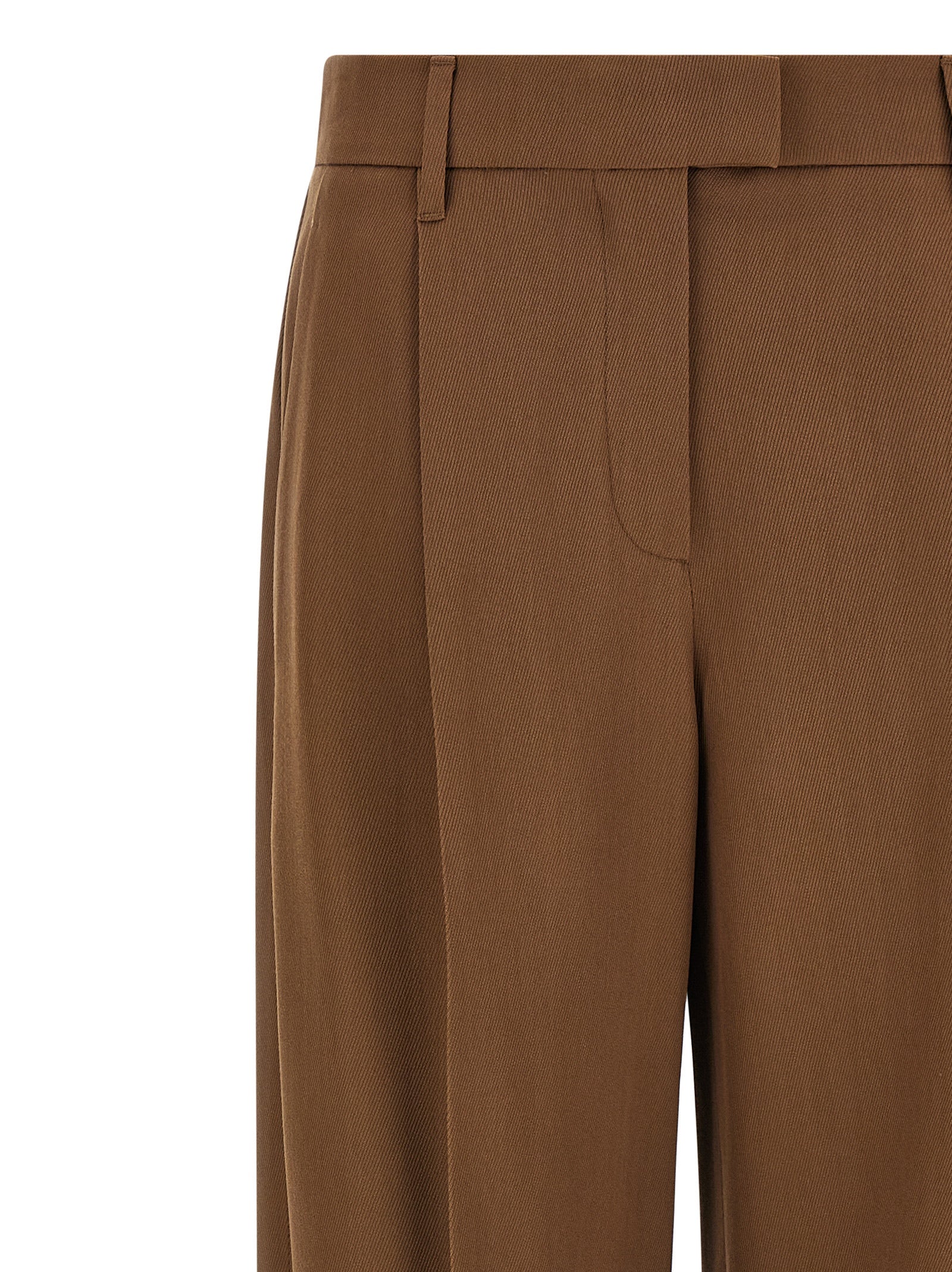 Brunello Cucinelli Brown Virgin Wool Casual Pants