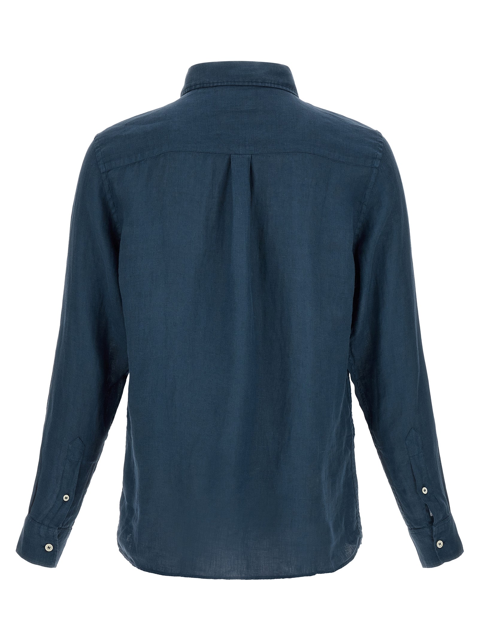 MC2 Saint Barth Blue Linen Polo Shirt