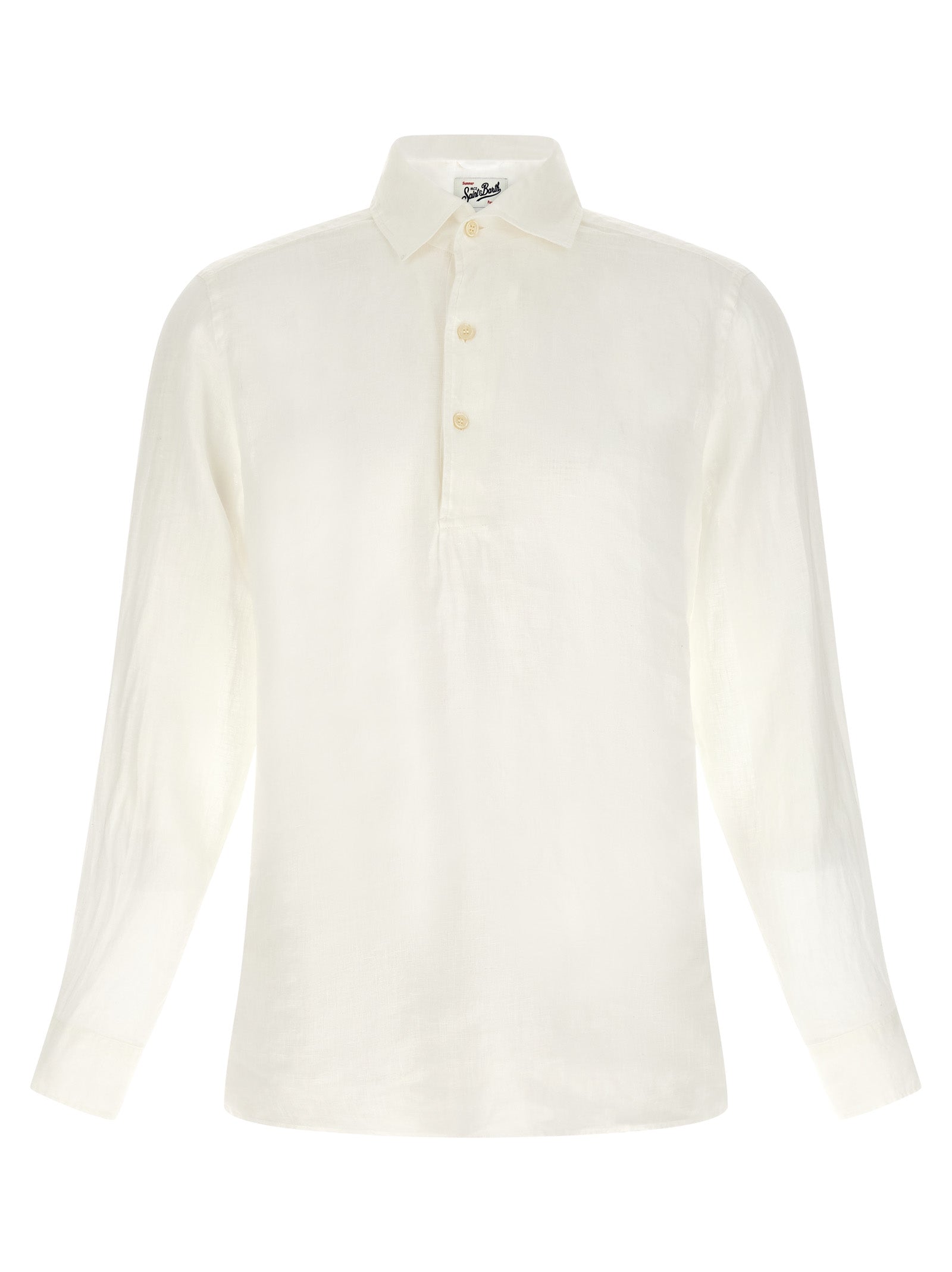 MC2 Saint Barth White Linen Polo Shirt