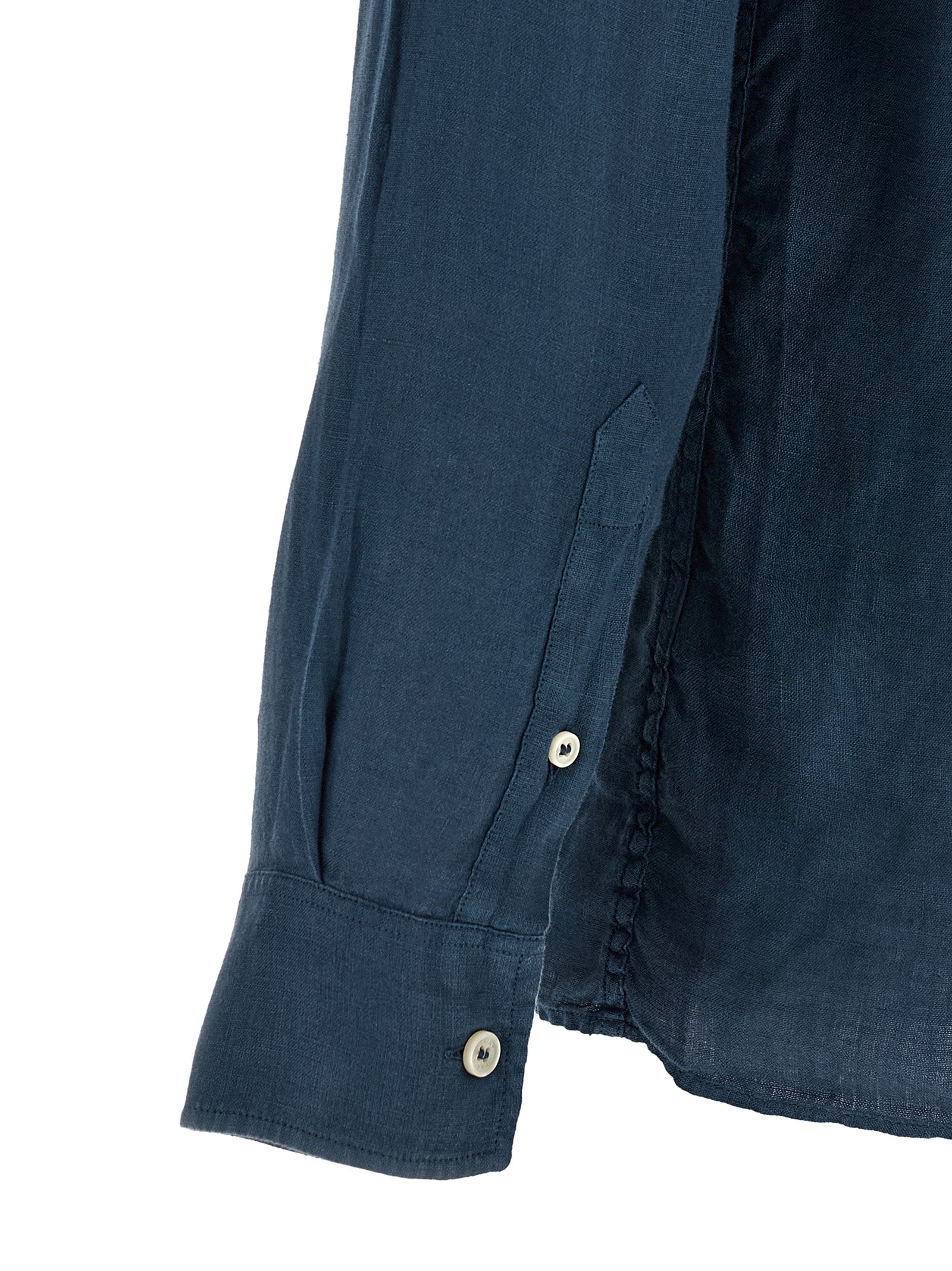 MC2 Saint Barth Blue Linen Polo Shirt
