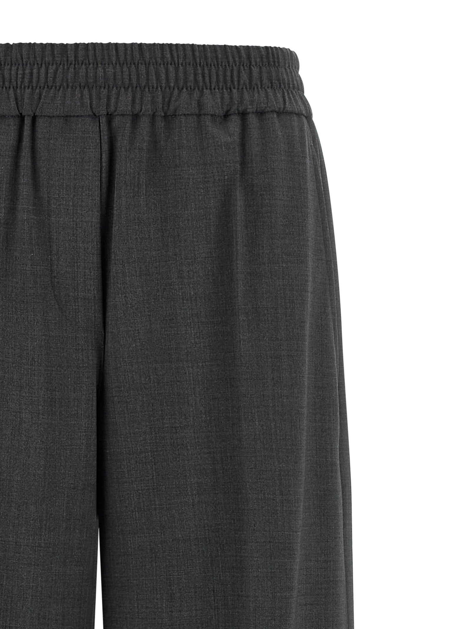 Brunello Cucinelli Gray Virgin Wool Flared Pants
