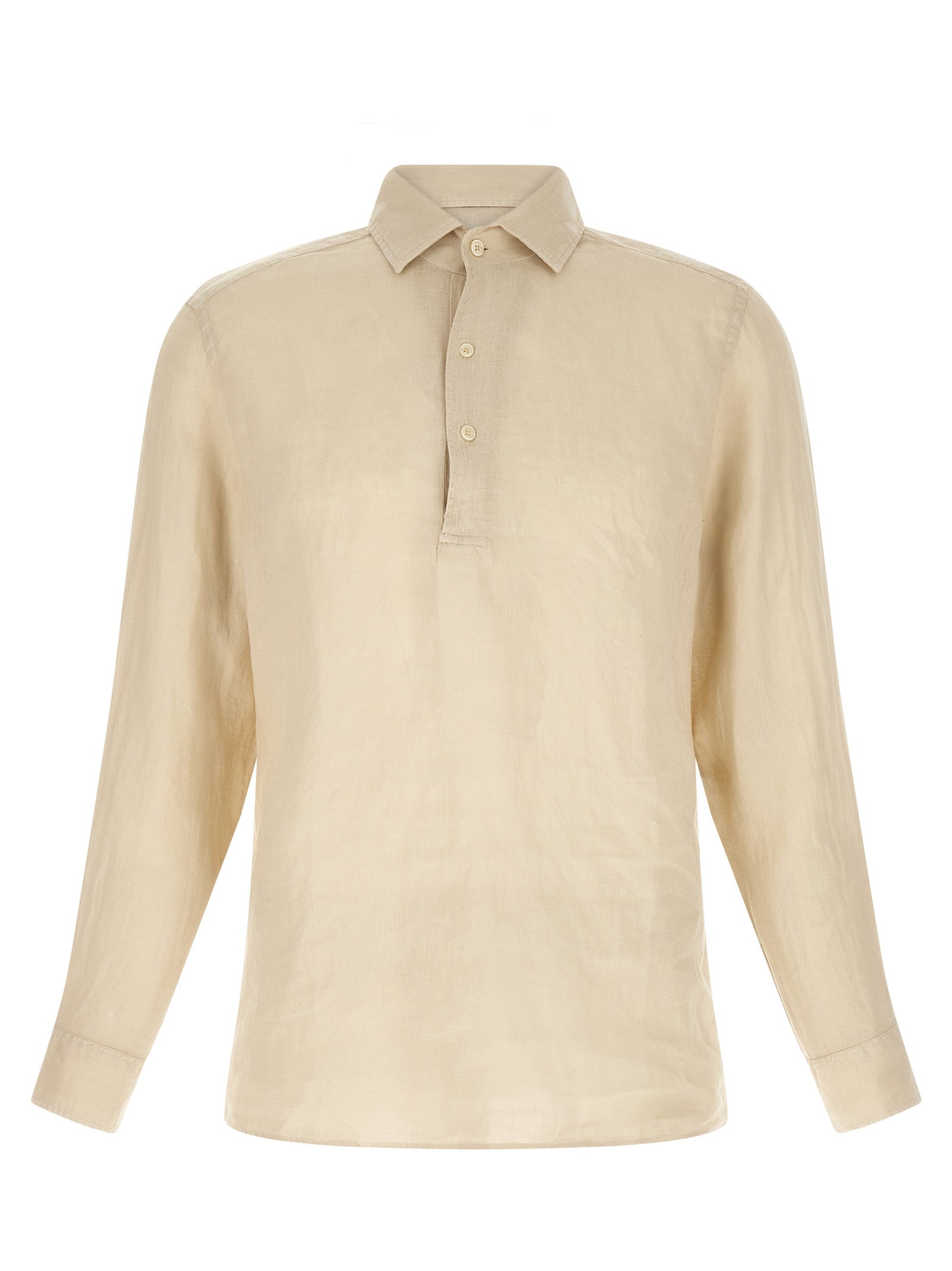 MC2 Saint Barth Beige Linen Polo Shirt