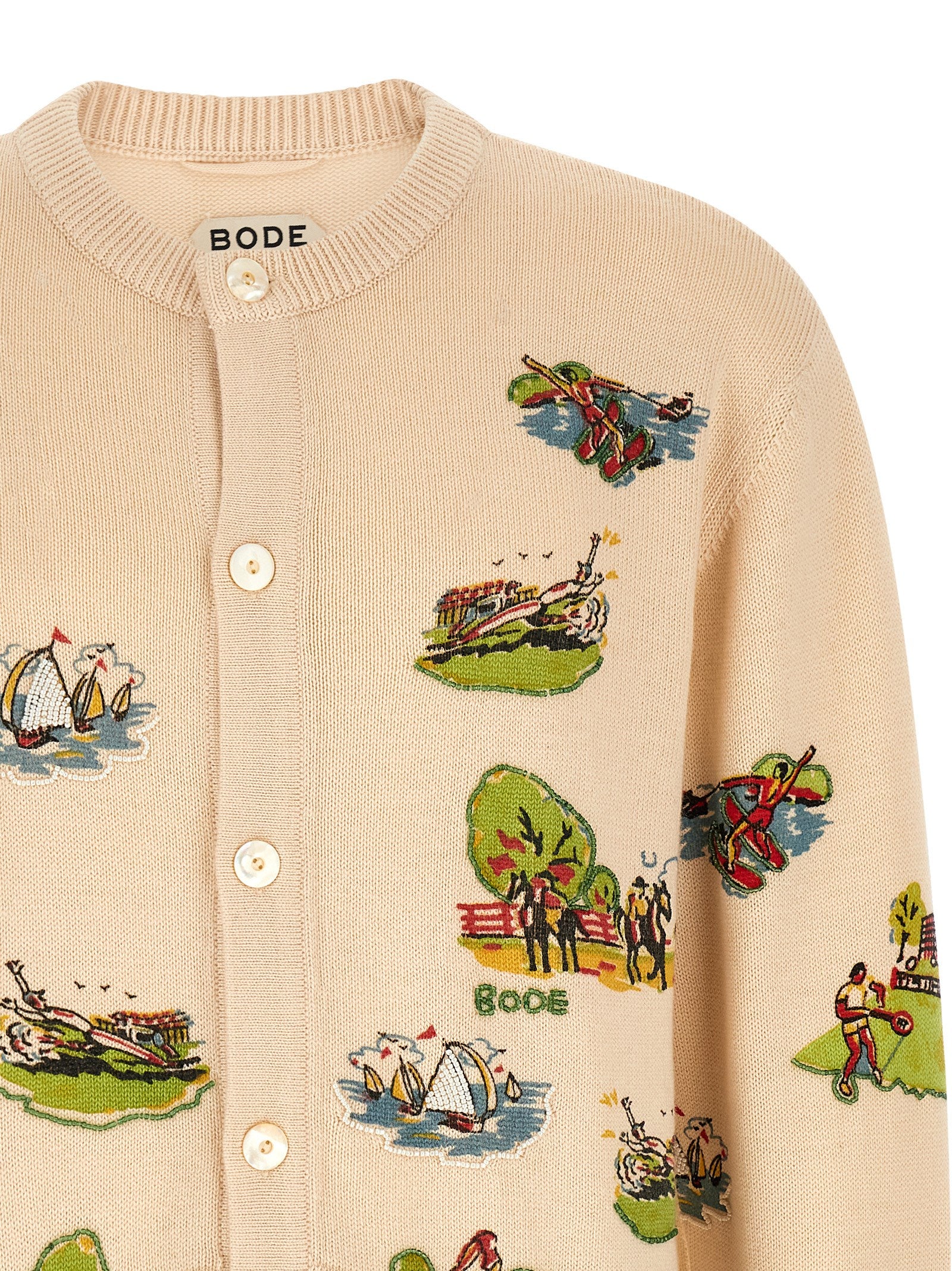BODE Multicolor Merino Wool Cardigan