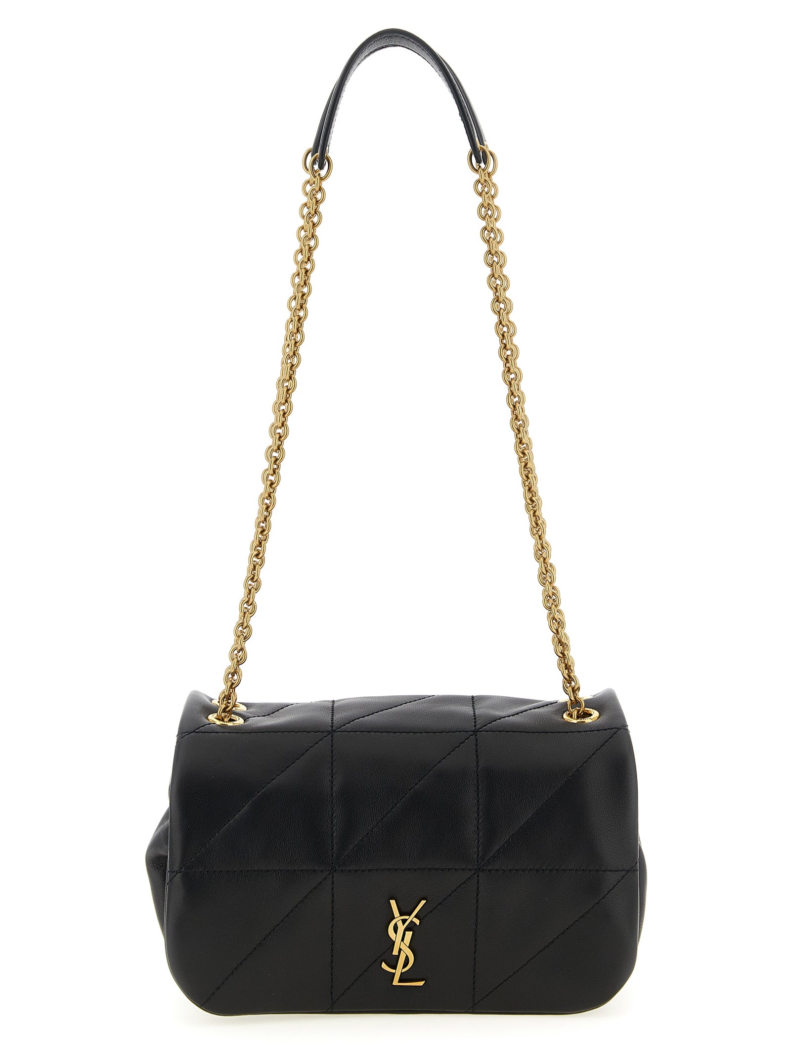 Saint Laurent Black Lamb Leather Shoulder Bag