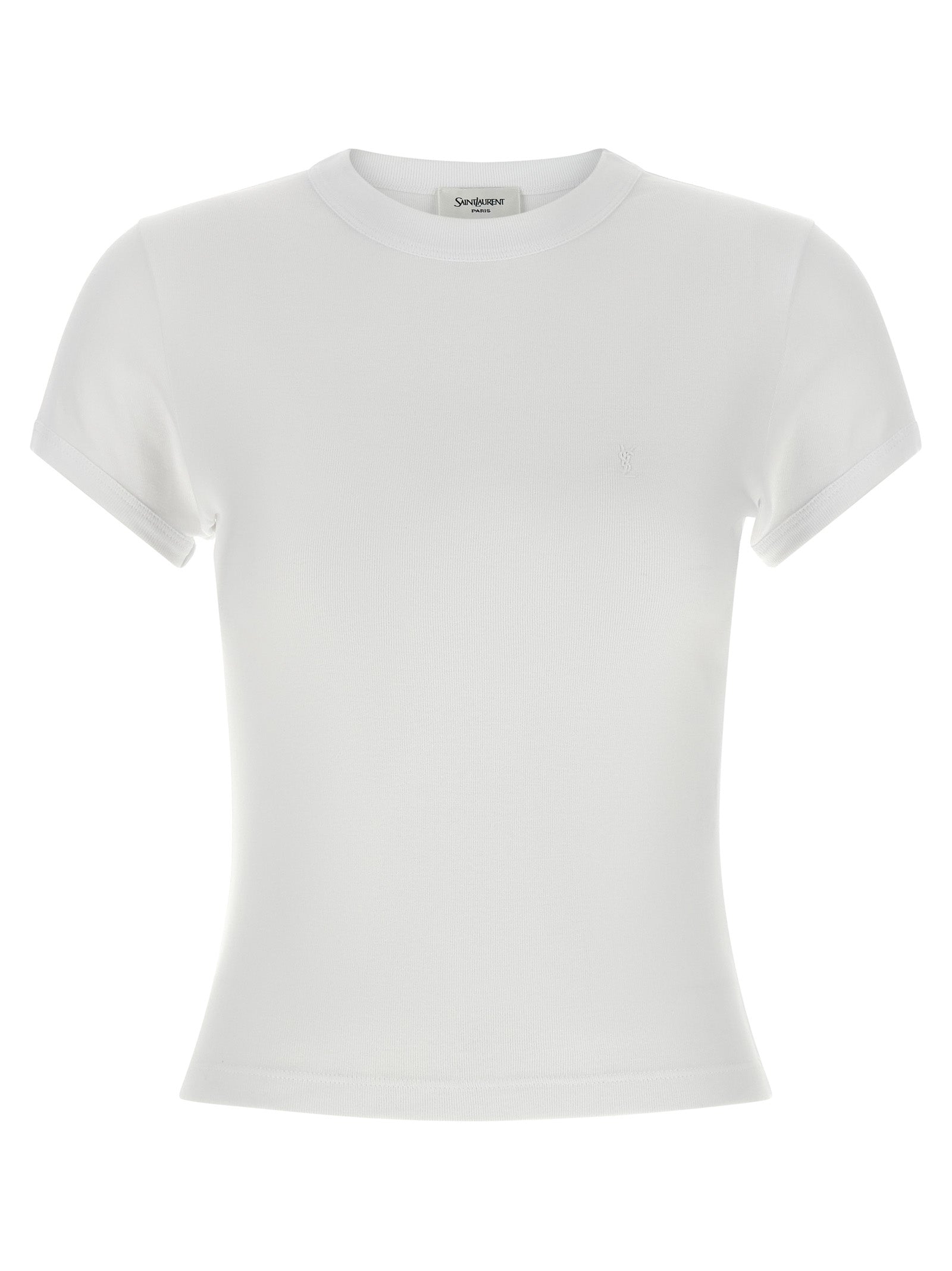 Saint Laurent White Cotton T-Shirt