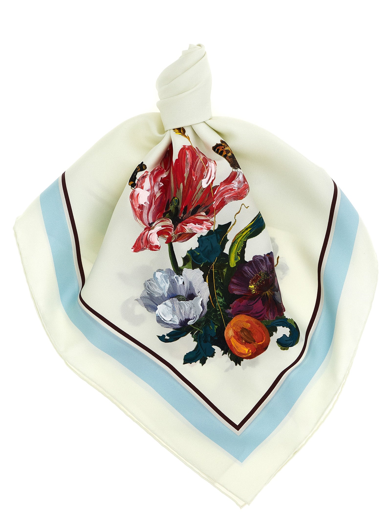 Maison Margiela White Silk Scarf