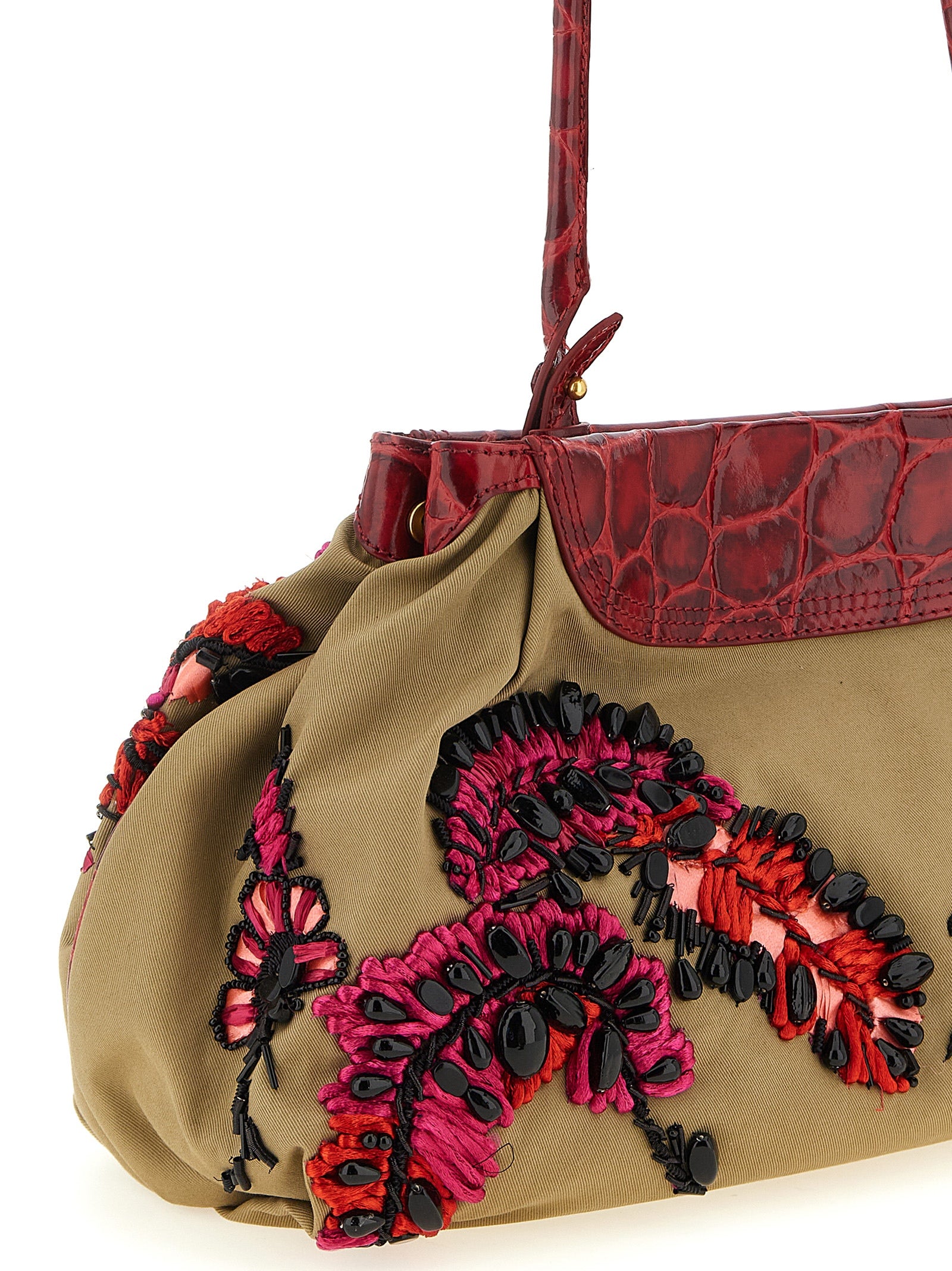 Dries Van Noten Multicolor Cotton Clutch Bag