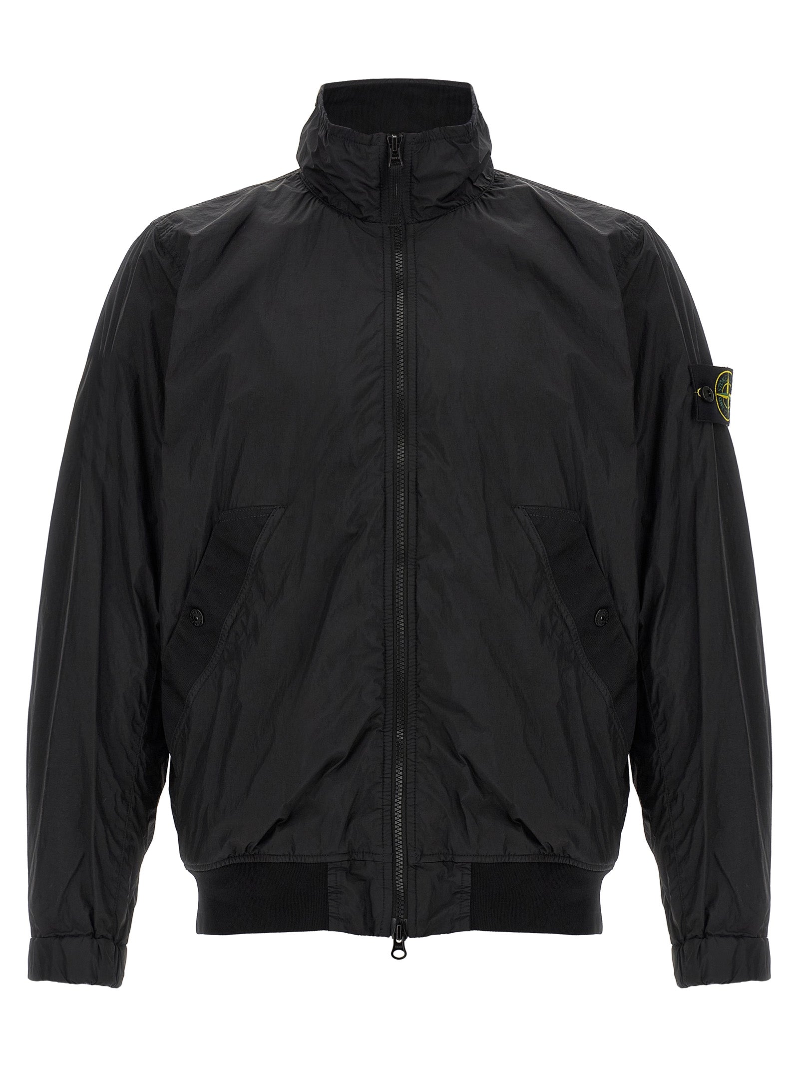 Stone Island Black Polyamide Full-Length Jacket