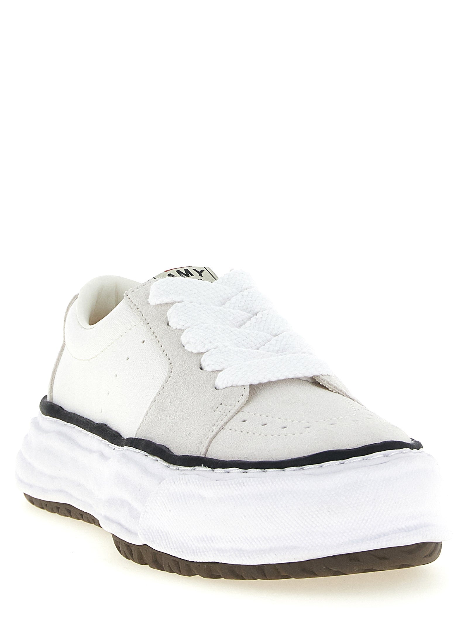 Maison Mihara Yasuhiro White Cowhide Platform Sneakers