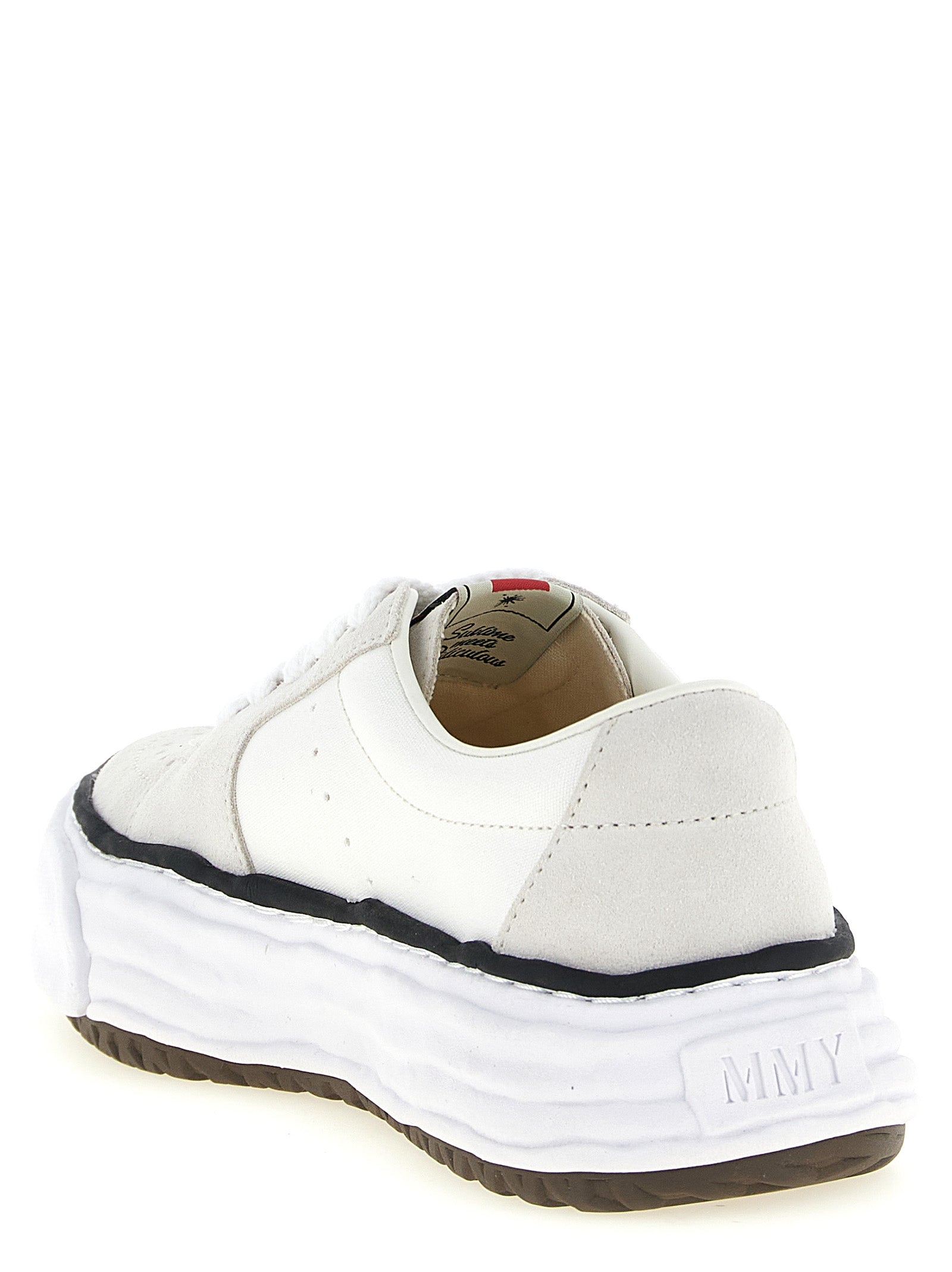 Maison Mihara Yasuhiro White Cowhide Platform Sneakers