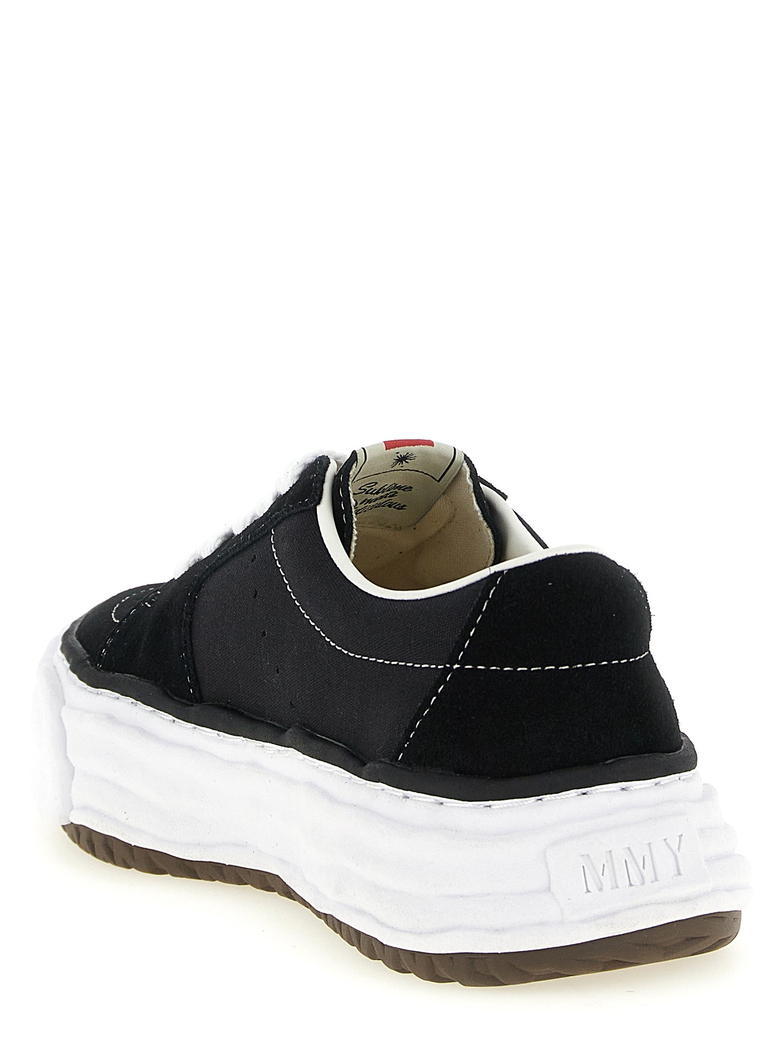 Maison Mihara Yasuhiro Black Cowhide Platform Sneakers