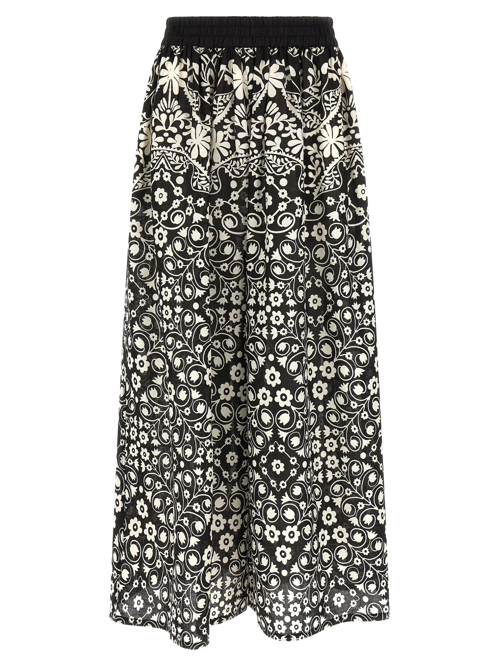 Max Mara Bicolor Cotton Flared Pants