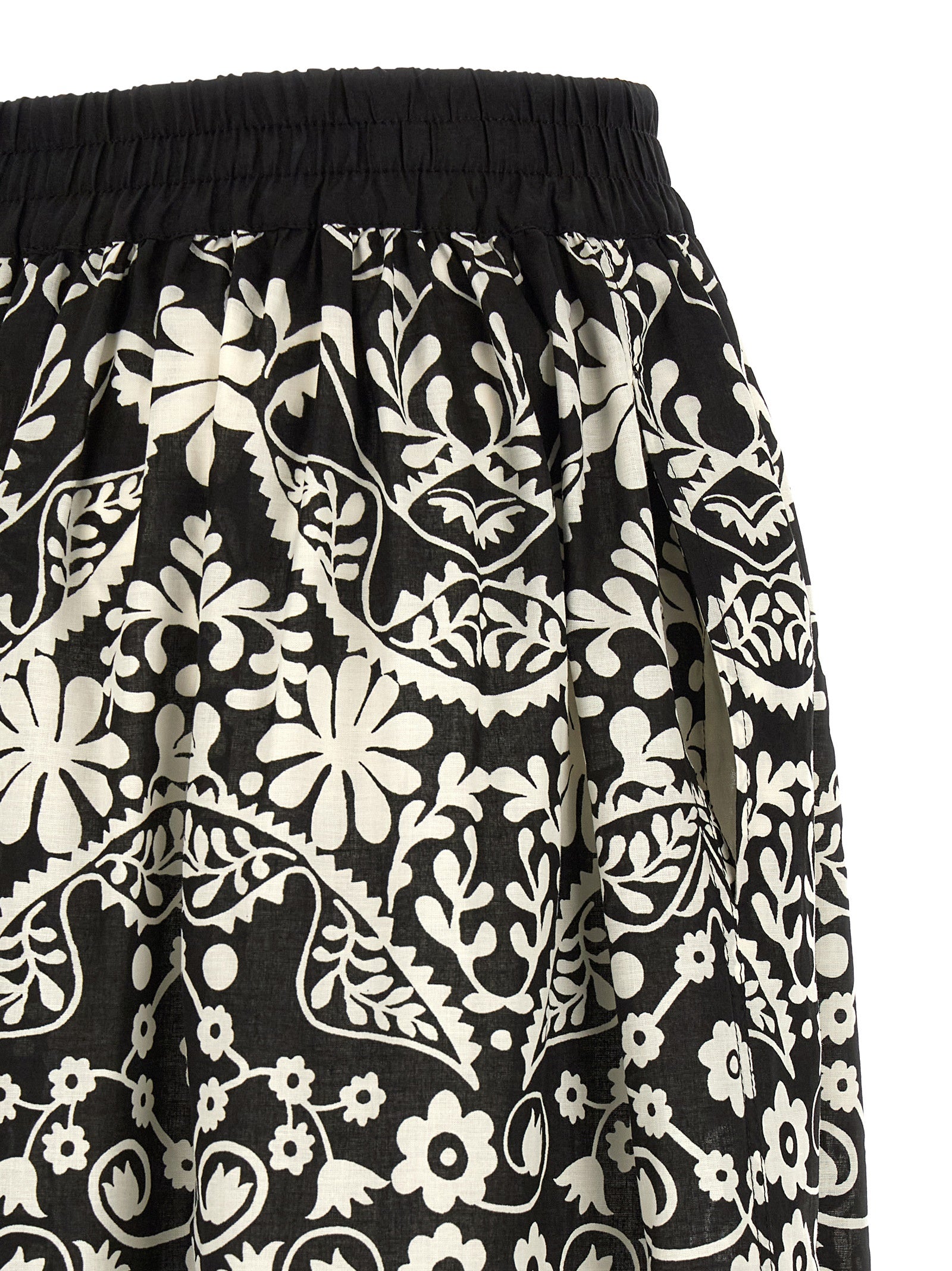Max Mara Bicolor Cotton Flared Pants
