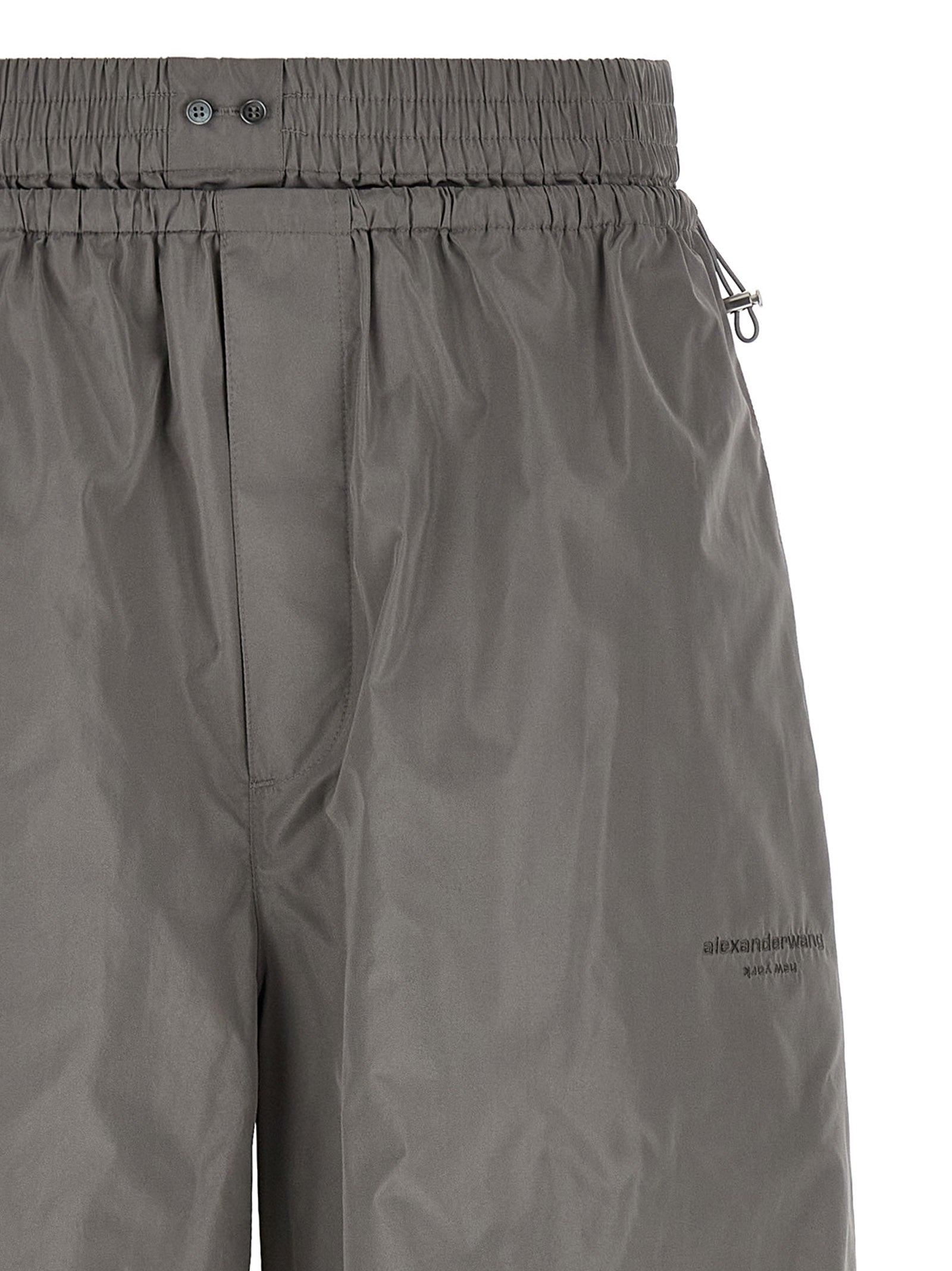 Alexander Wang Gray Polyester Athletic Pants
