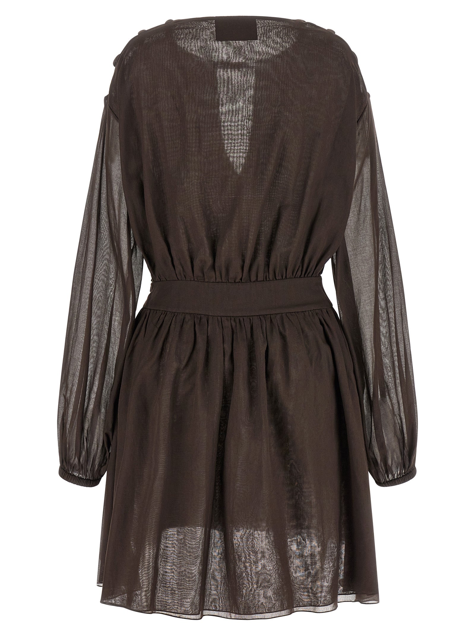 Giovanni Bedin Brown Cotton Short Dress