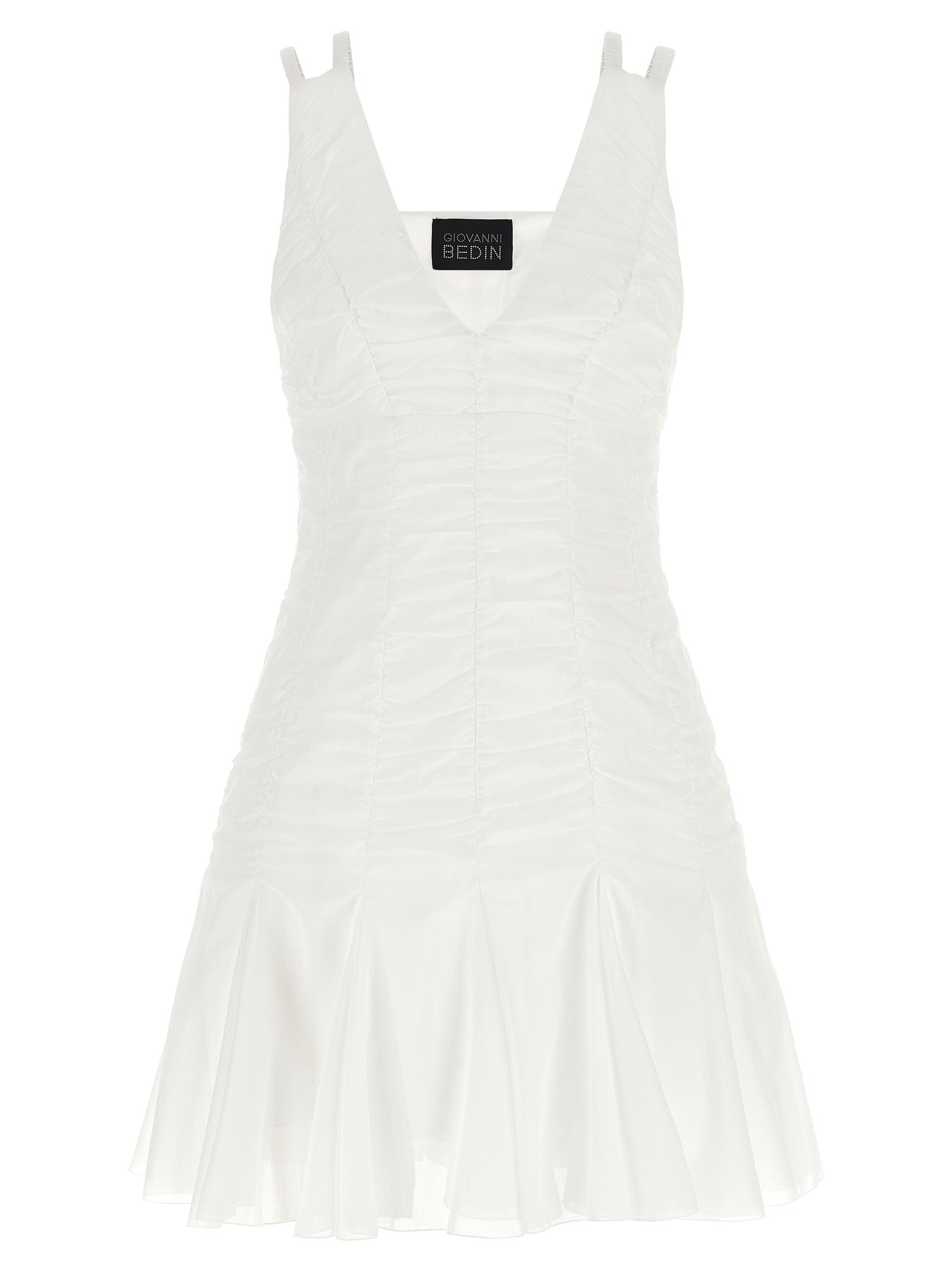 Giovanni Bedin White Cotton Short Dress