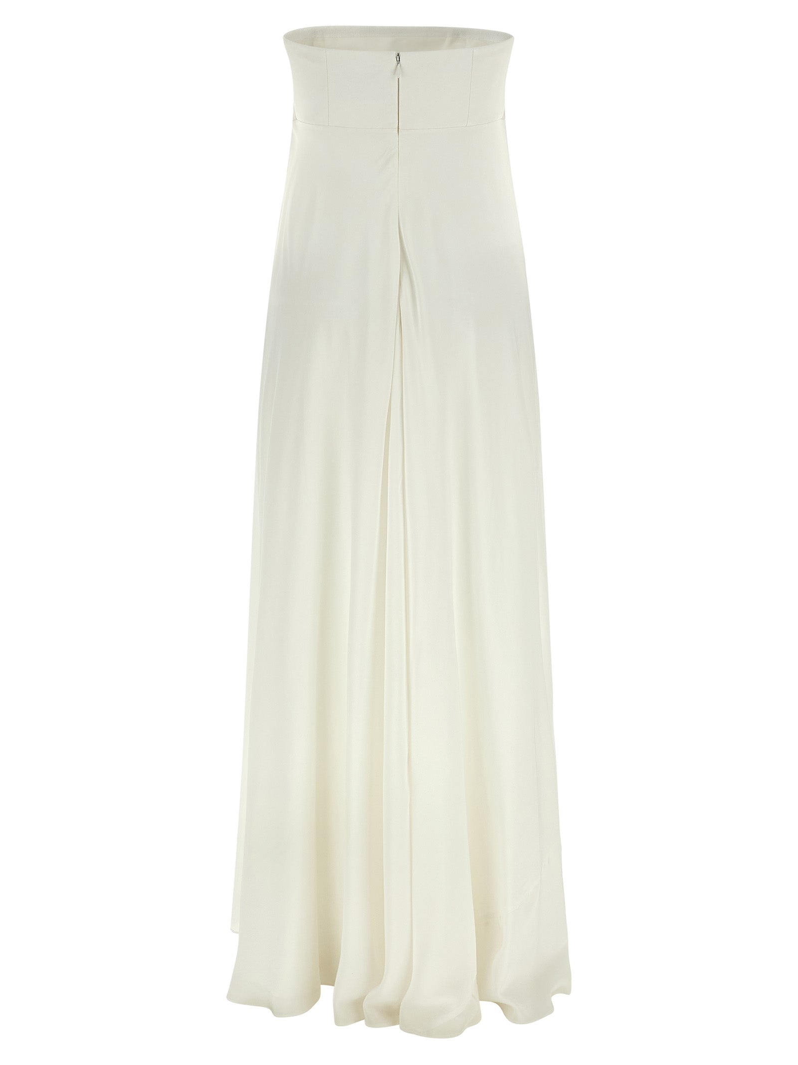 Giovanni Bedin White Silk Long Dress