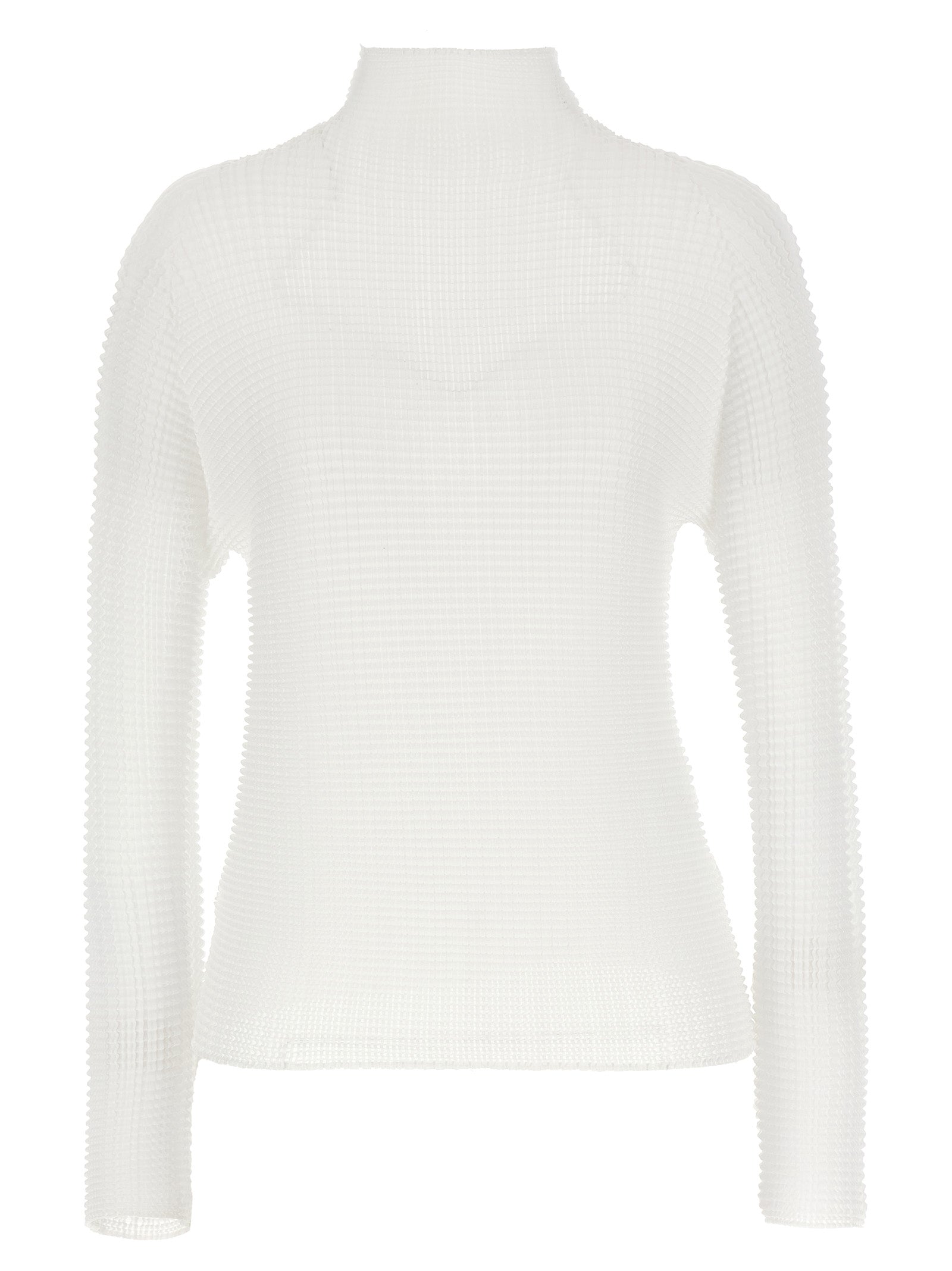 Issey Miyake White Polyester Cardigan