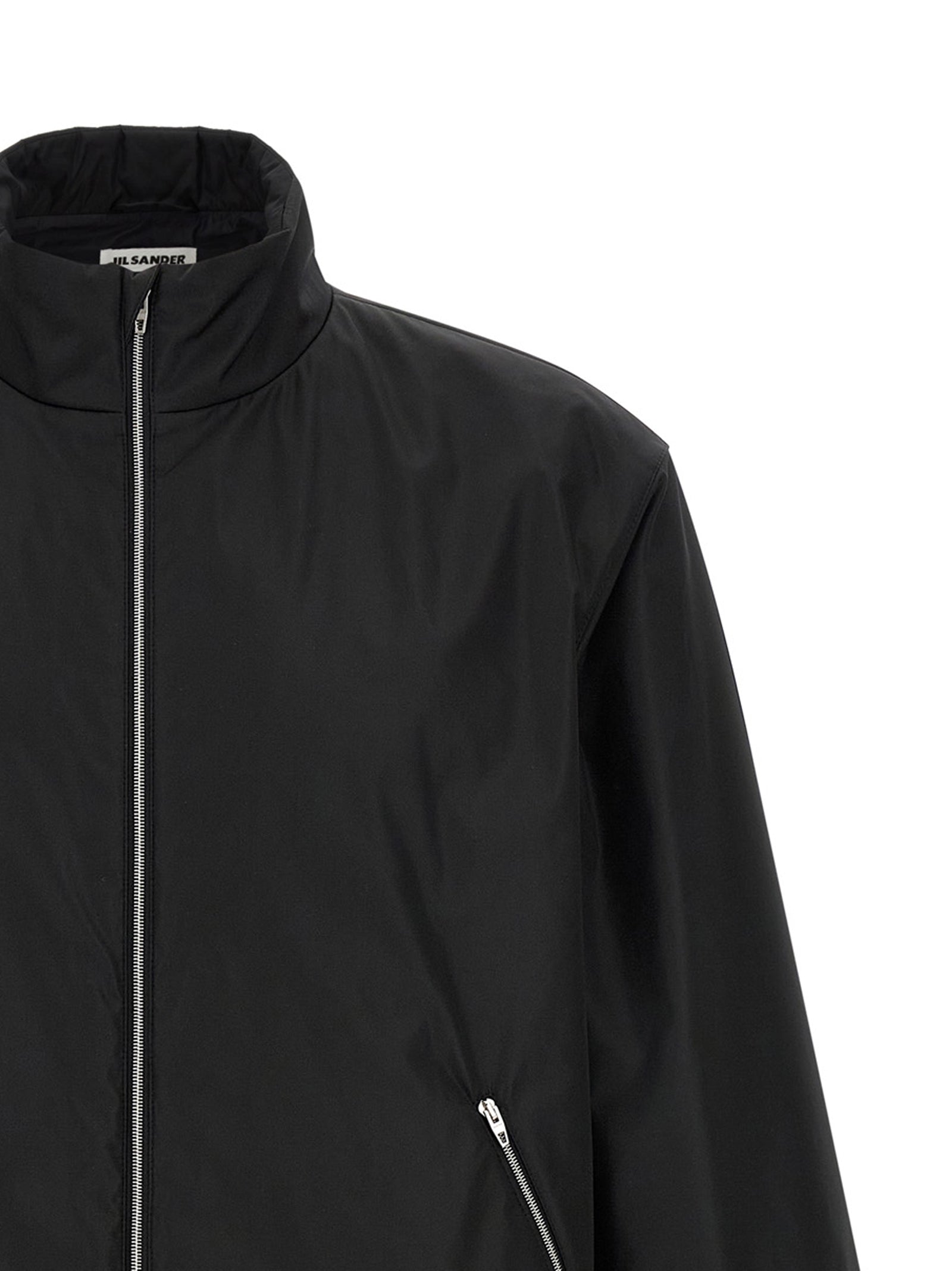 Jil Sander Black Polyester Full-Length Jacket