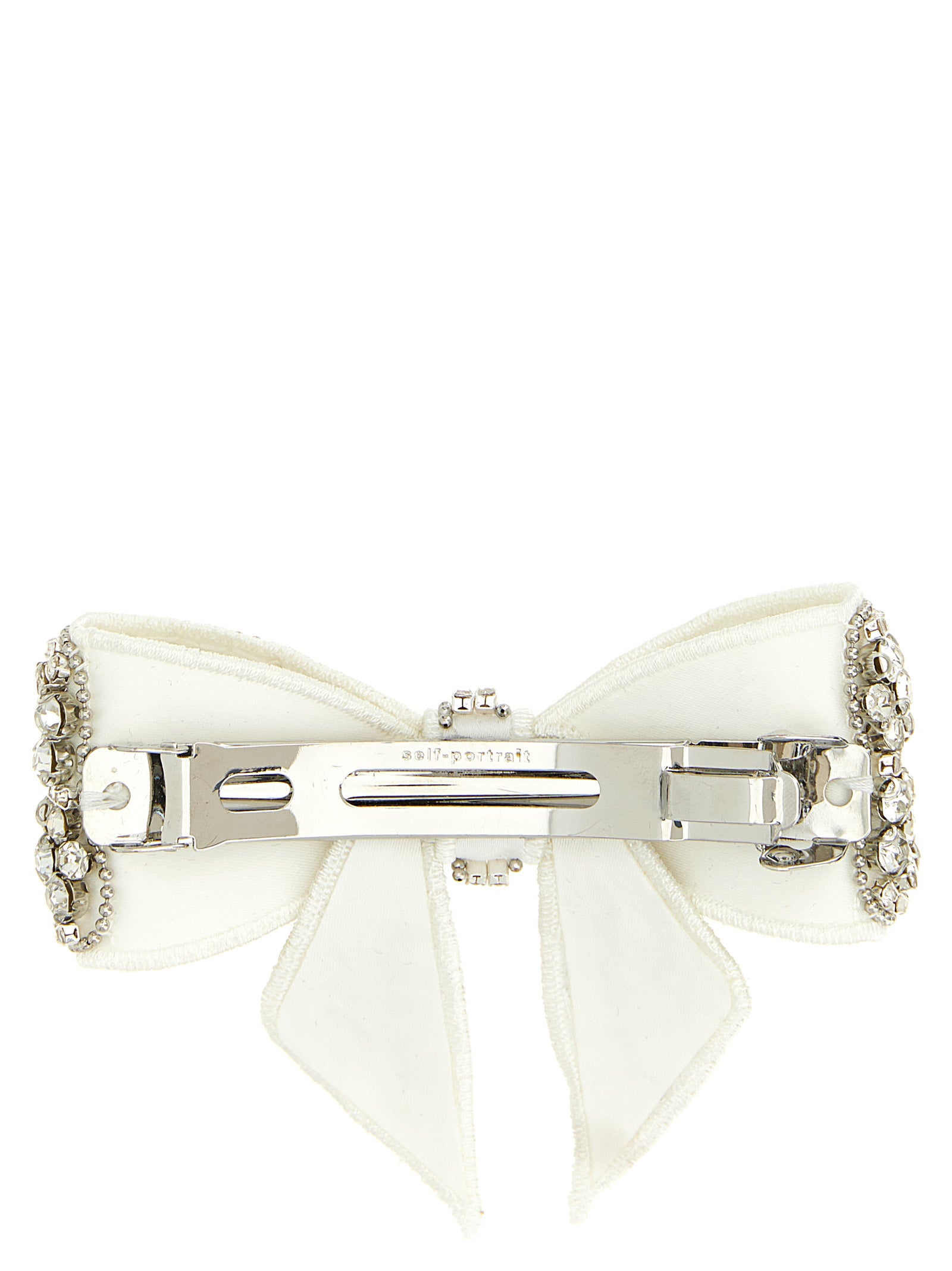 Self-Portrait White Polyester Hair Clip