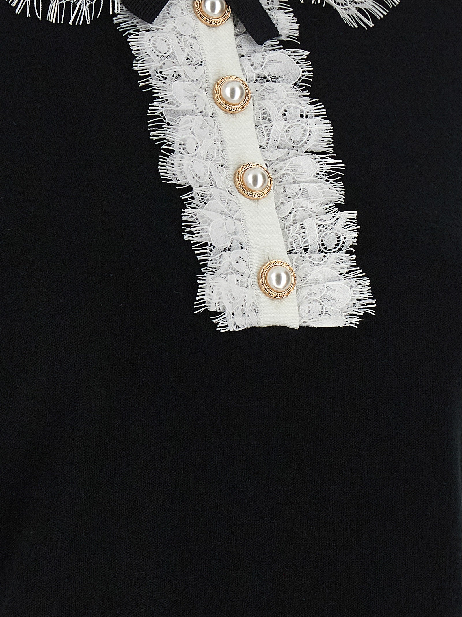 Self-Portrait Bicolor Wool Blouse