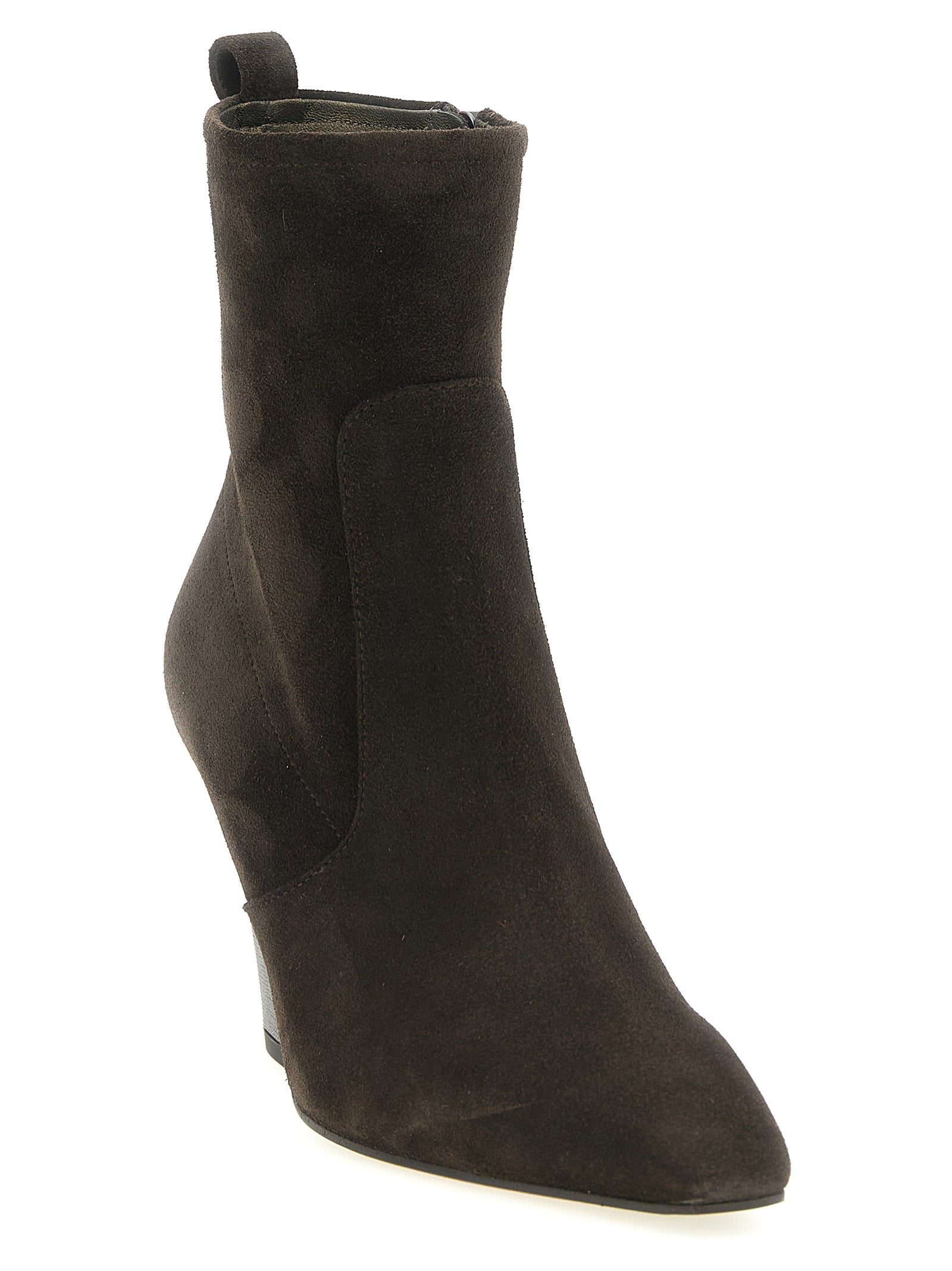 Brunello Cucinelli Brown Calfskin Ankle Boots